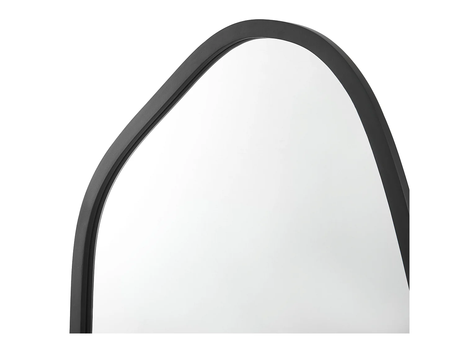 Miroir mural Grottole asymétrique 62 x 50 cm noir mat [en.casa]