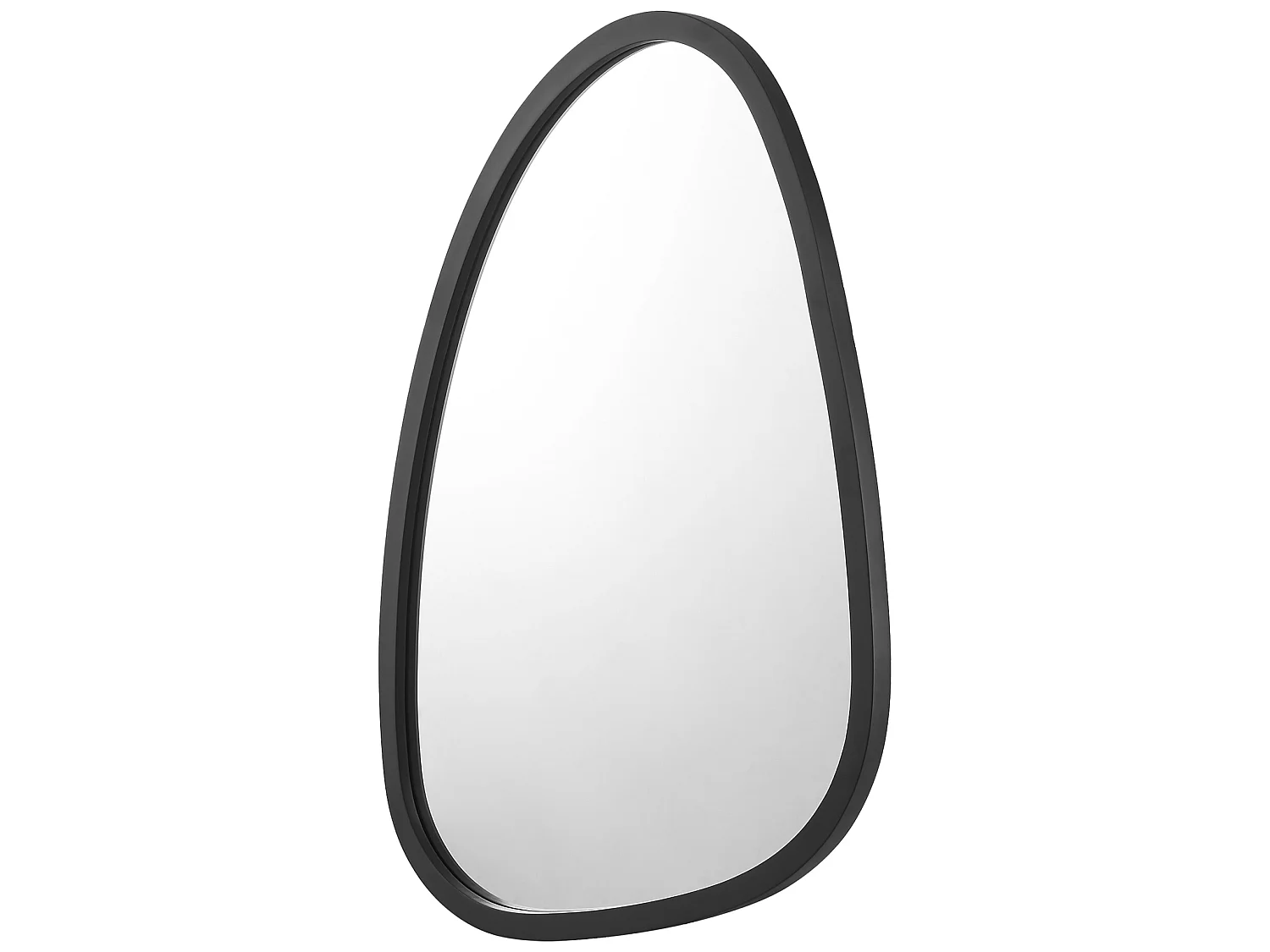 Miroir mural Grottole asymétrique 62 x 50 cm noir mat [en.casa]