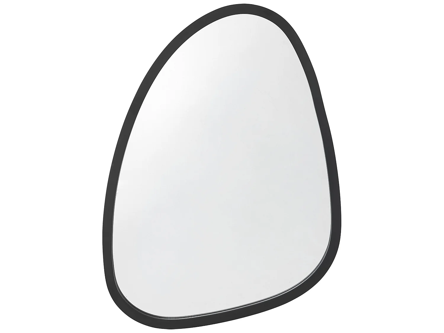 Miroir mural Grottole asymétrique 62 x 50 cm noir mat [en.casa]