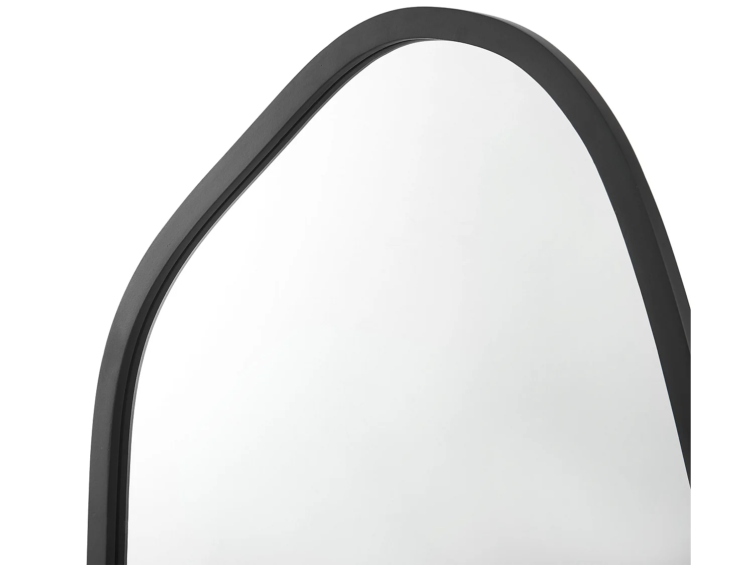 Miroir mural Grottole asymétrique 62 x 50 cm noir mat [en.casa]