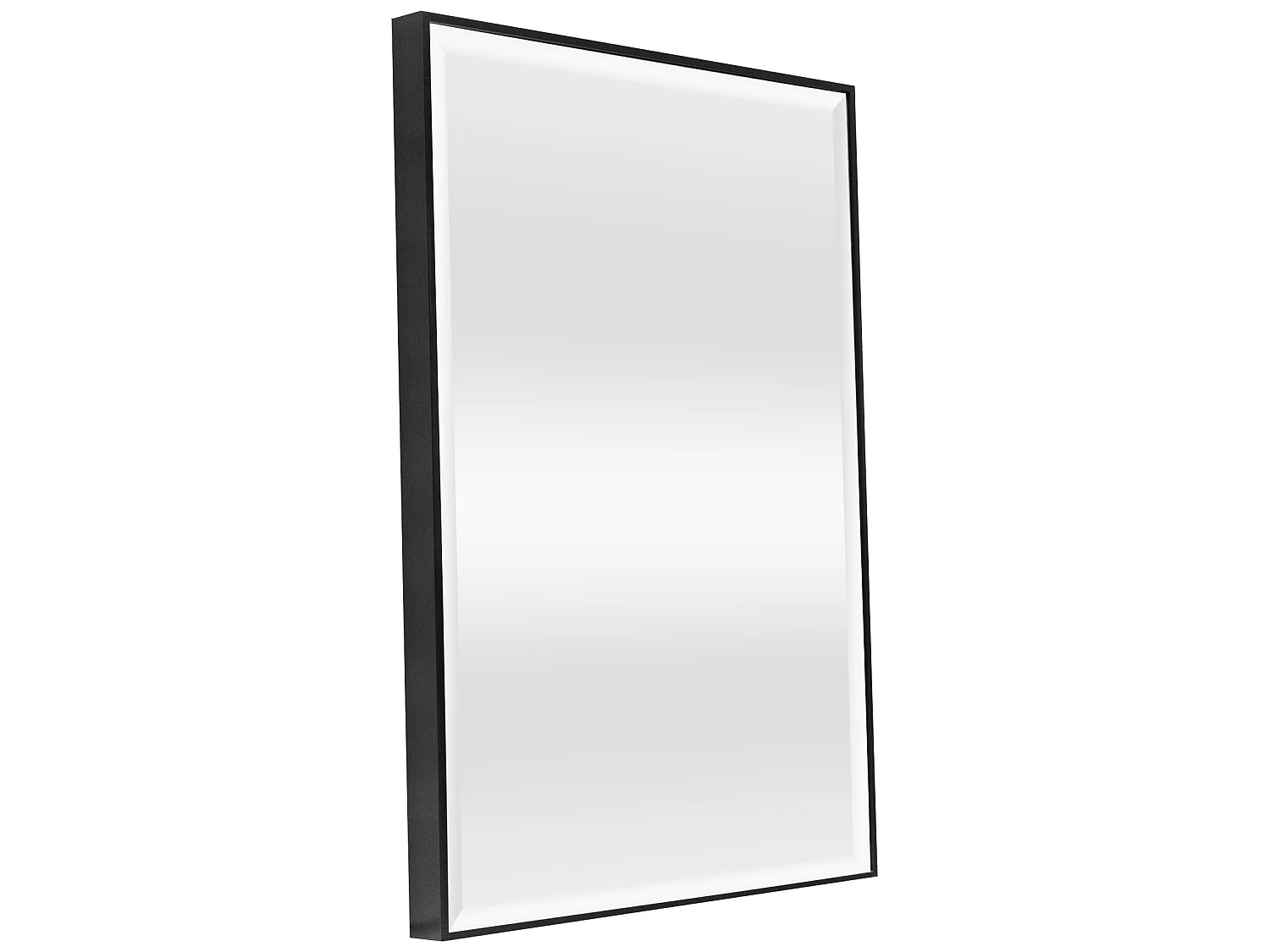 Miroir mural Novoli rectangulaire 72 x 52 cm noir [en.casa]