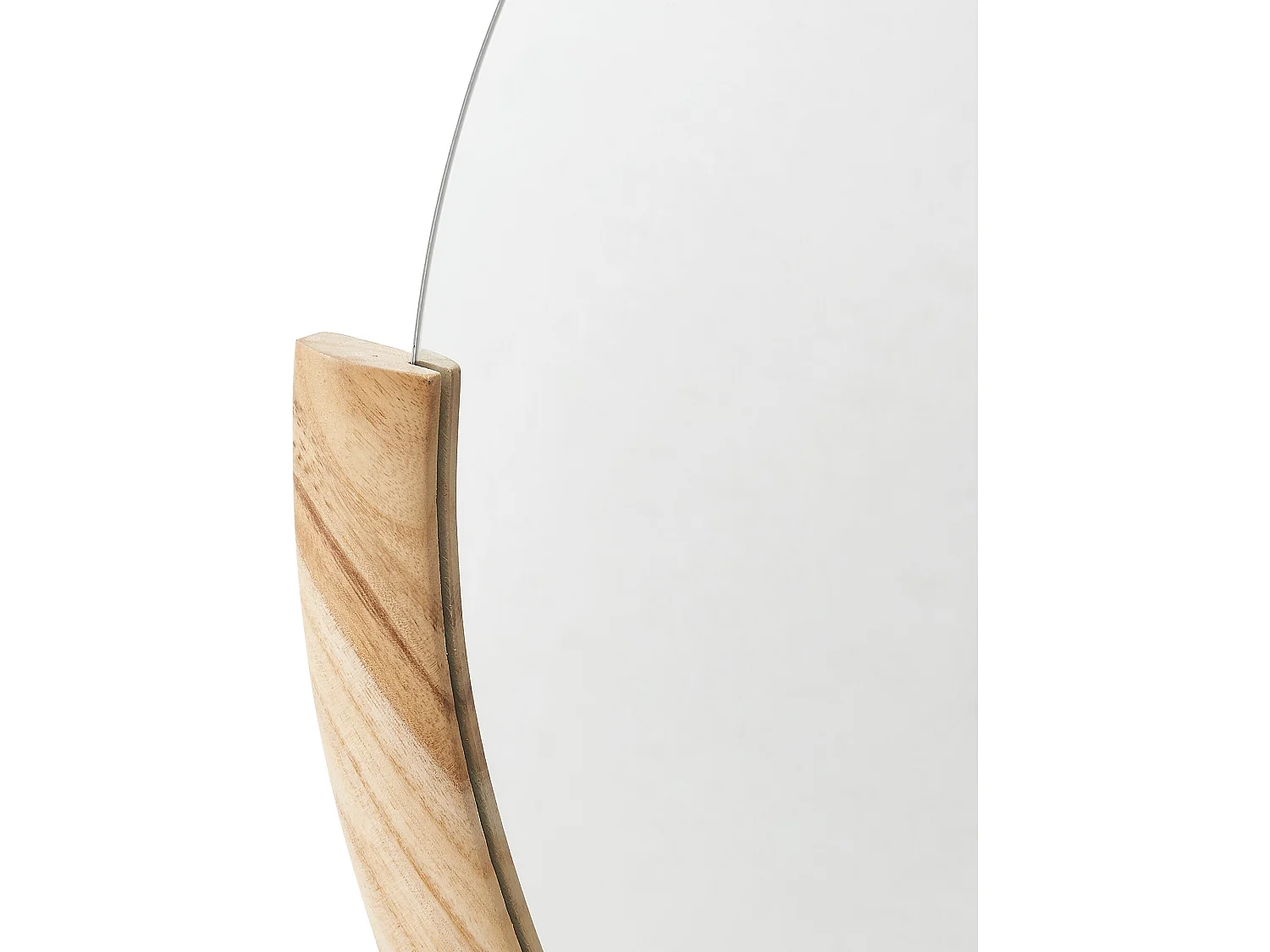 Miroir mural Atri rond eucalyptus 61 x 64 cm naturel [en.casa]