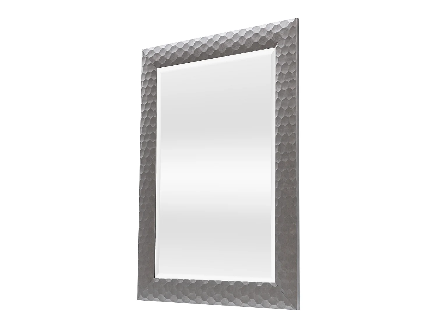 Miroir mural Ocre rectangulaire 104 x 74 cm argenté [en.casa]