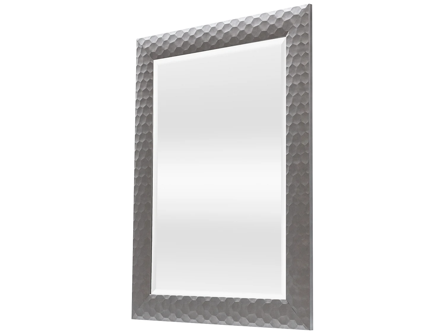 Miroir mural Ocre rectangulaire 104 x 74 cm argenté [en.casa]