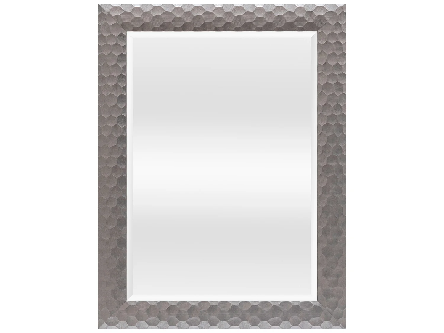 Miroir mural Ocre rectangulaire 104 x 74 cm argenté [en.casa]