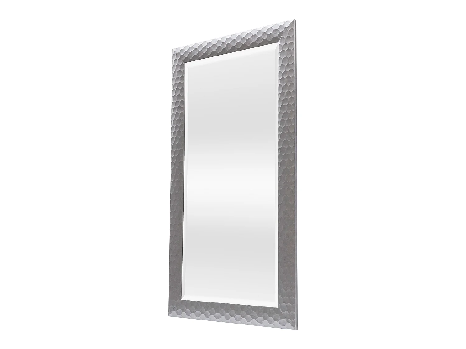 Miroir mural Ocre rectangulaire 114 x 64 cm argenté [en.casa]