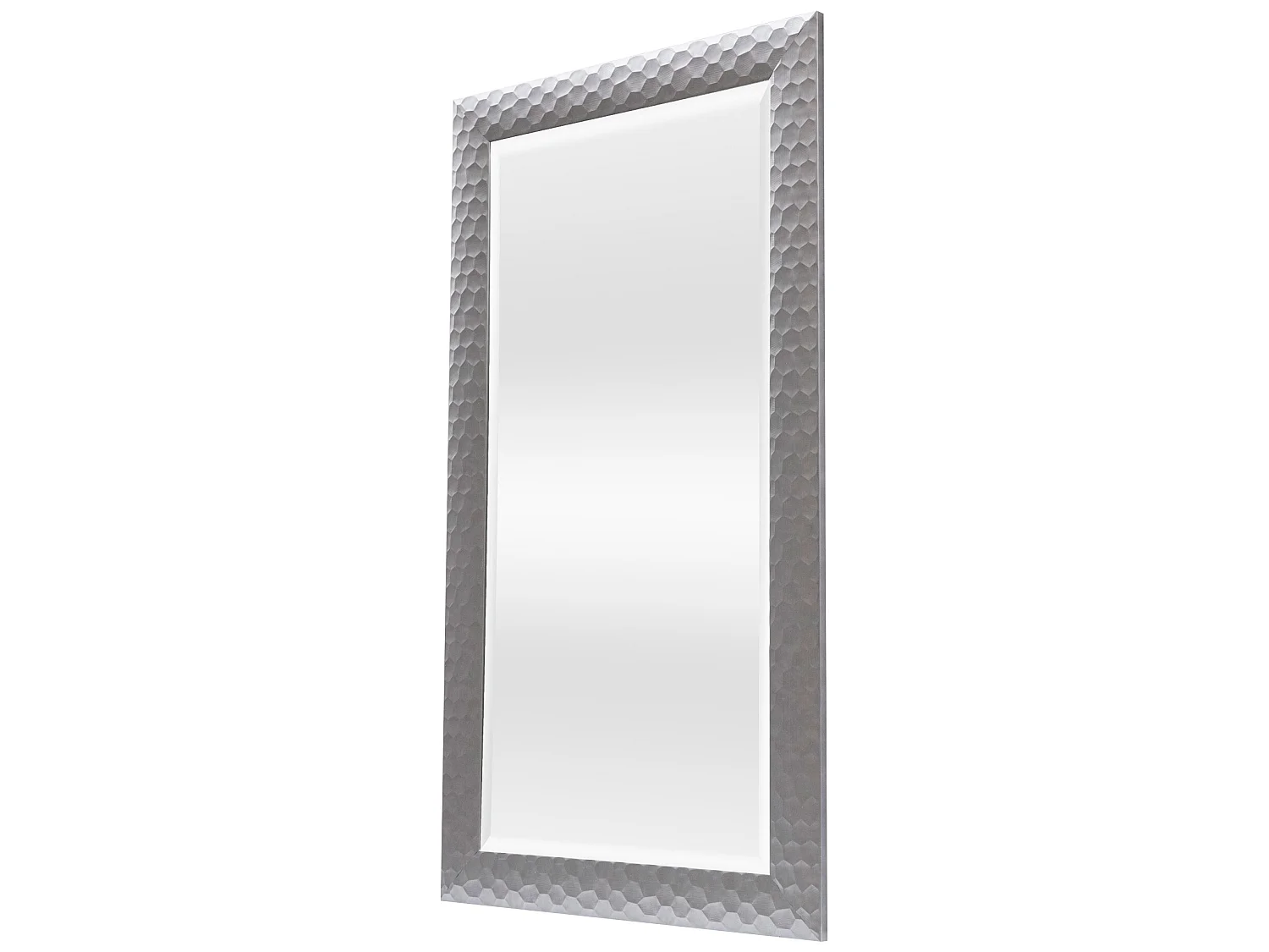 Miroir mural Ocre rectangulaire 114 x 64 cm argenté [en.casa]