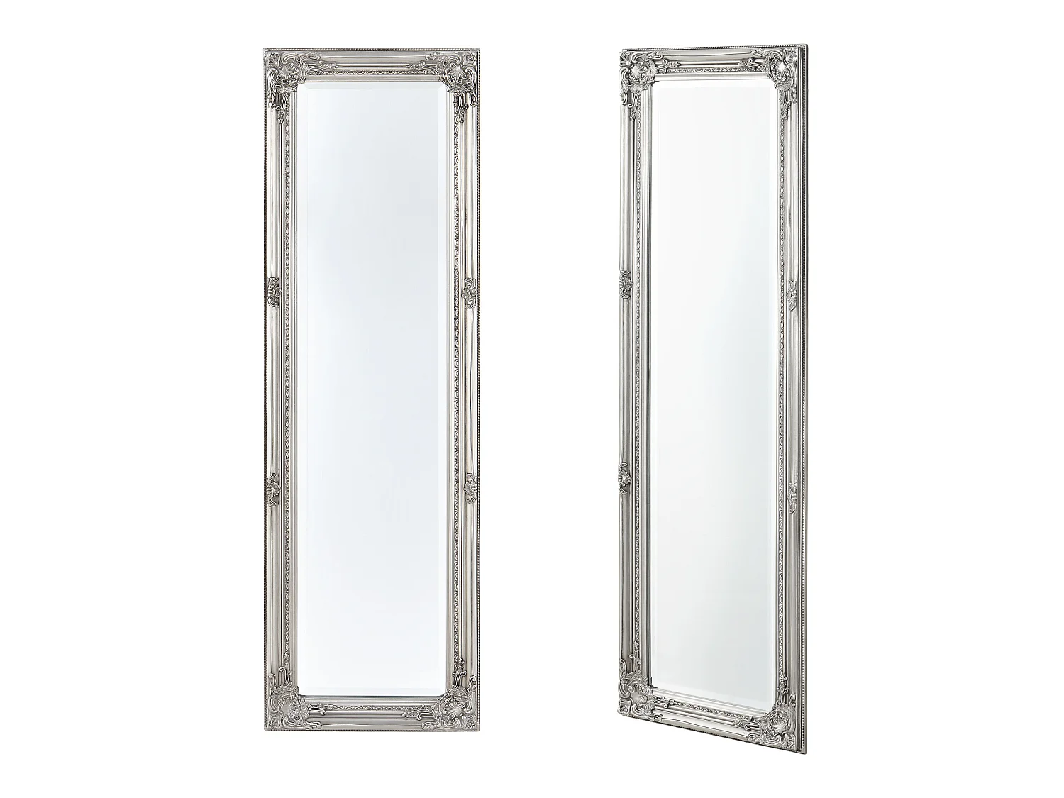 Miroir Mural Livorno 132 x 42 x 3,5 cm Argenté [en.casa]