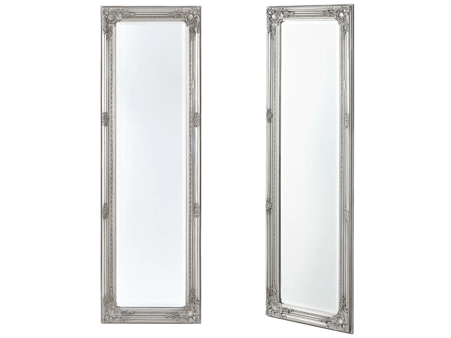 Miroir Mural Livorno 132 x 42 x 3,5 cm Argenté [en.casa]