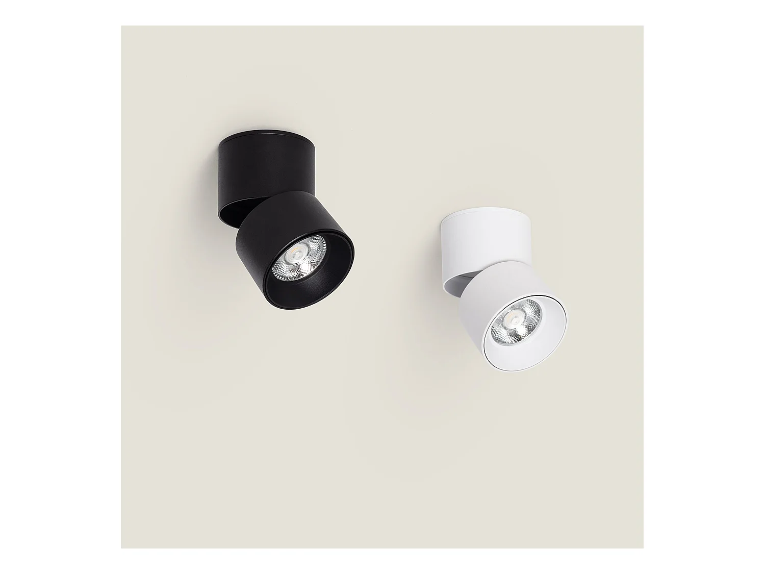 Aplique LED 7W Aluminio Circular Negro New Onuba 2700K Blanco Cálido