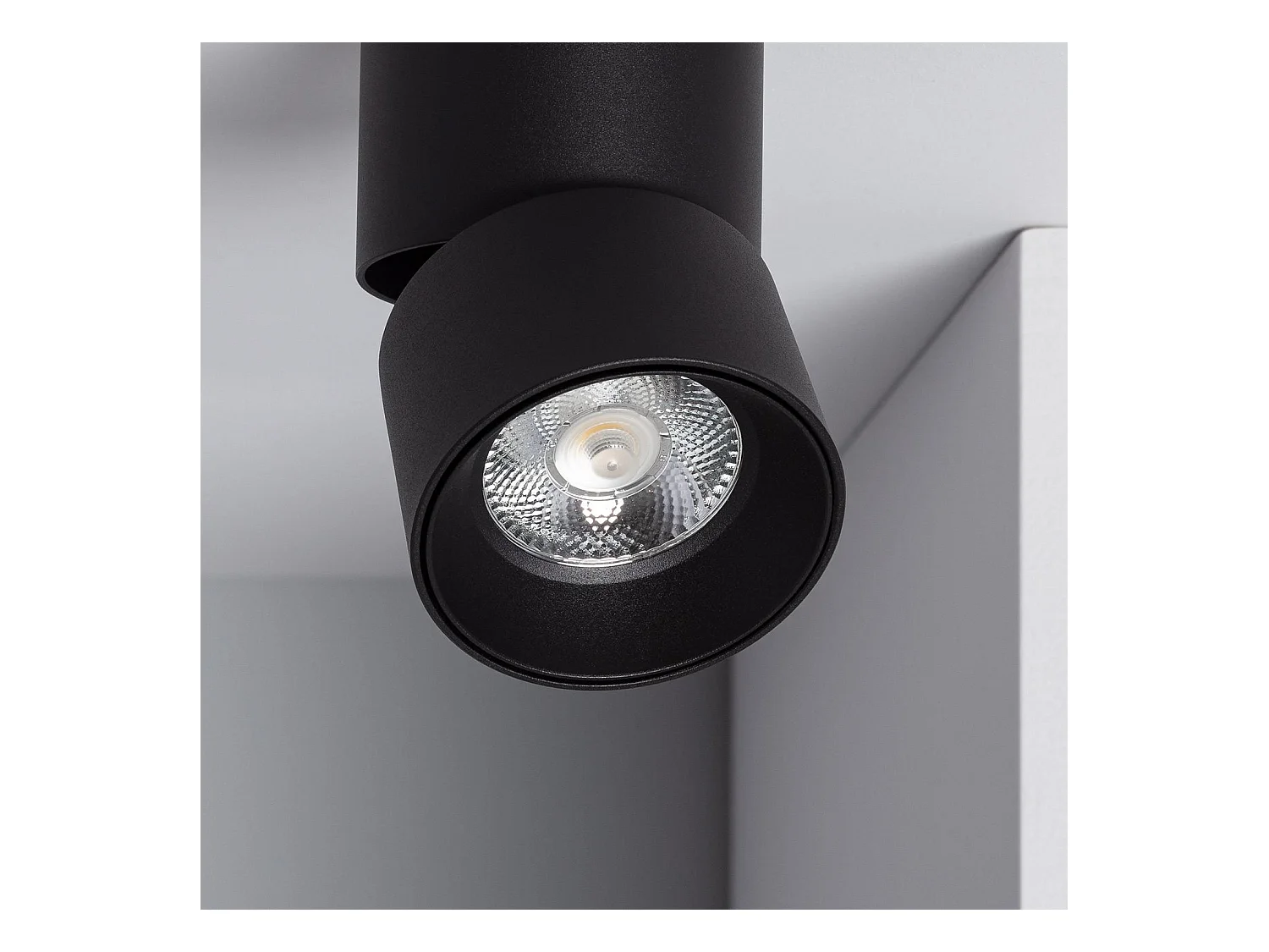 Aplique LED 7W Aluminio Circular Negro New Onuba 2700K Blanco Cálido