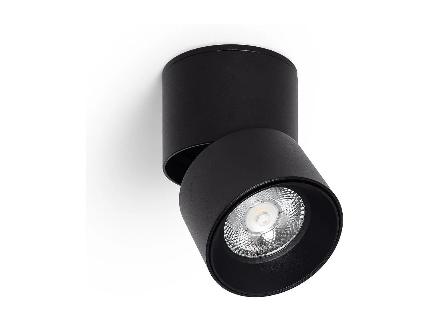 Aplique LED 7W Aluminio Circular Negro New Onuba 2700K Blanco Cálido