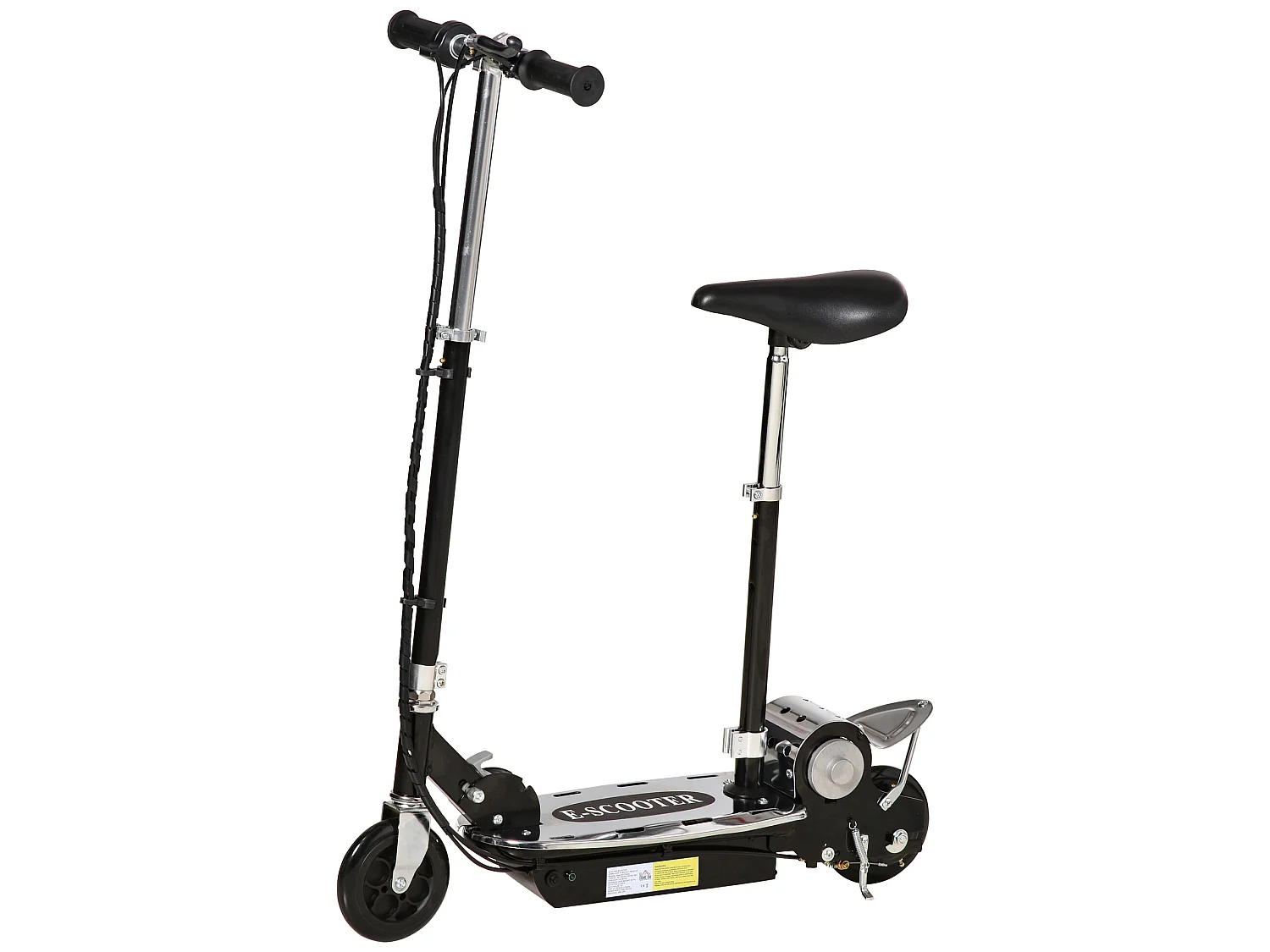 Trottinette électrique 120 W pliable pour enfant de 7 à 12 ans hauteur guidon et selle réglable 10 Km/h max. noir