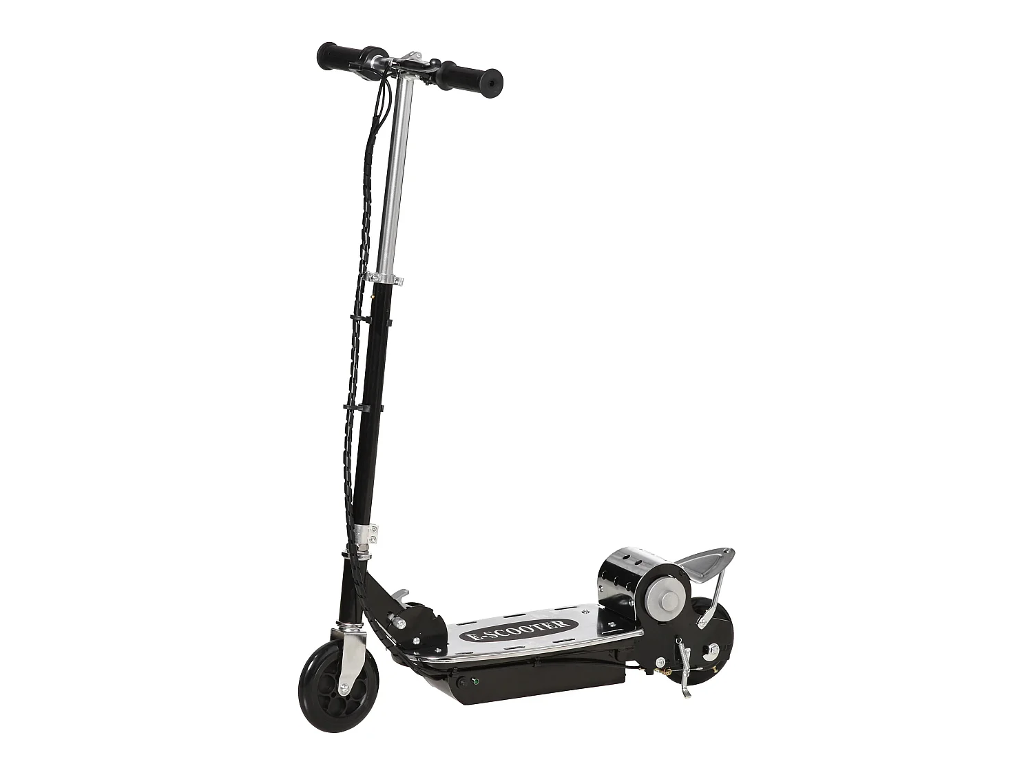 Trottinette Électrique 120 W Pliable pour Enfants de 7 à 12 Ans 10 Km/h Max. Hauteur Guidon Réglable 2 Roues en PU Coloris Noir et Argent