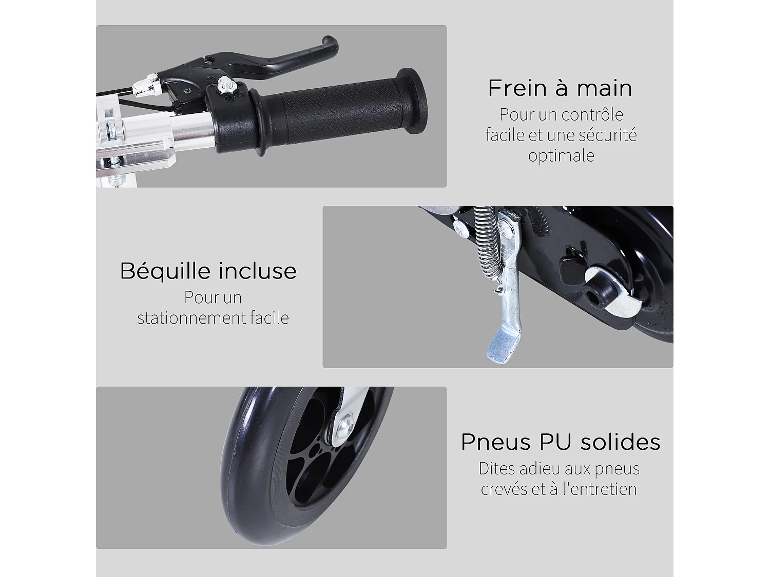 Trottinette Électrique 120 W Pliable pour Enfants de 7 à 12 Ans Hauteur de Guidon et Selle Réglable 10 Km/h Max. 2 Roues en PU Rouge