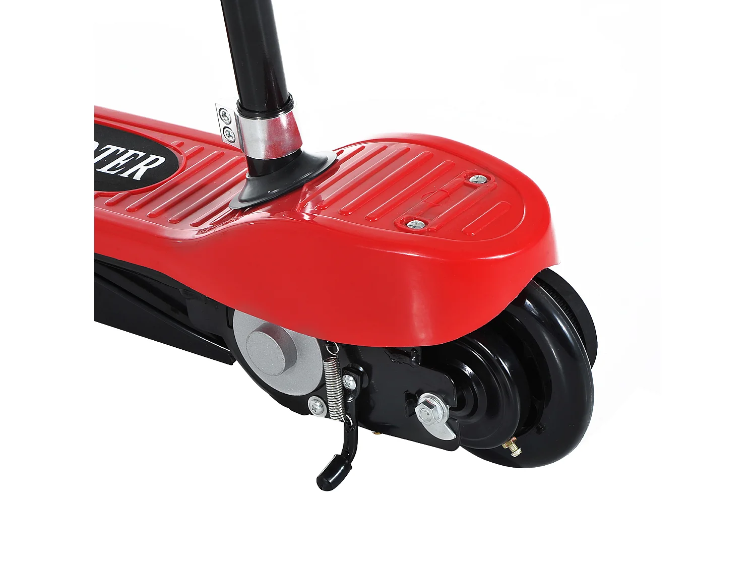 Trottinette Électrique 120 W Pliable pour Enfants de 7 à 12 Ans Hauteur de Guidon et Selle Réglable 10 Km/h Max. 2 Roues en PU Rouge