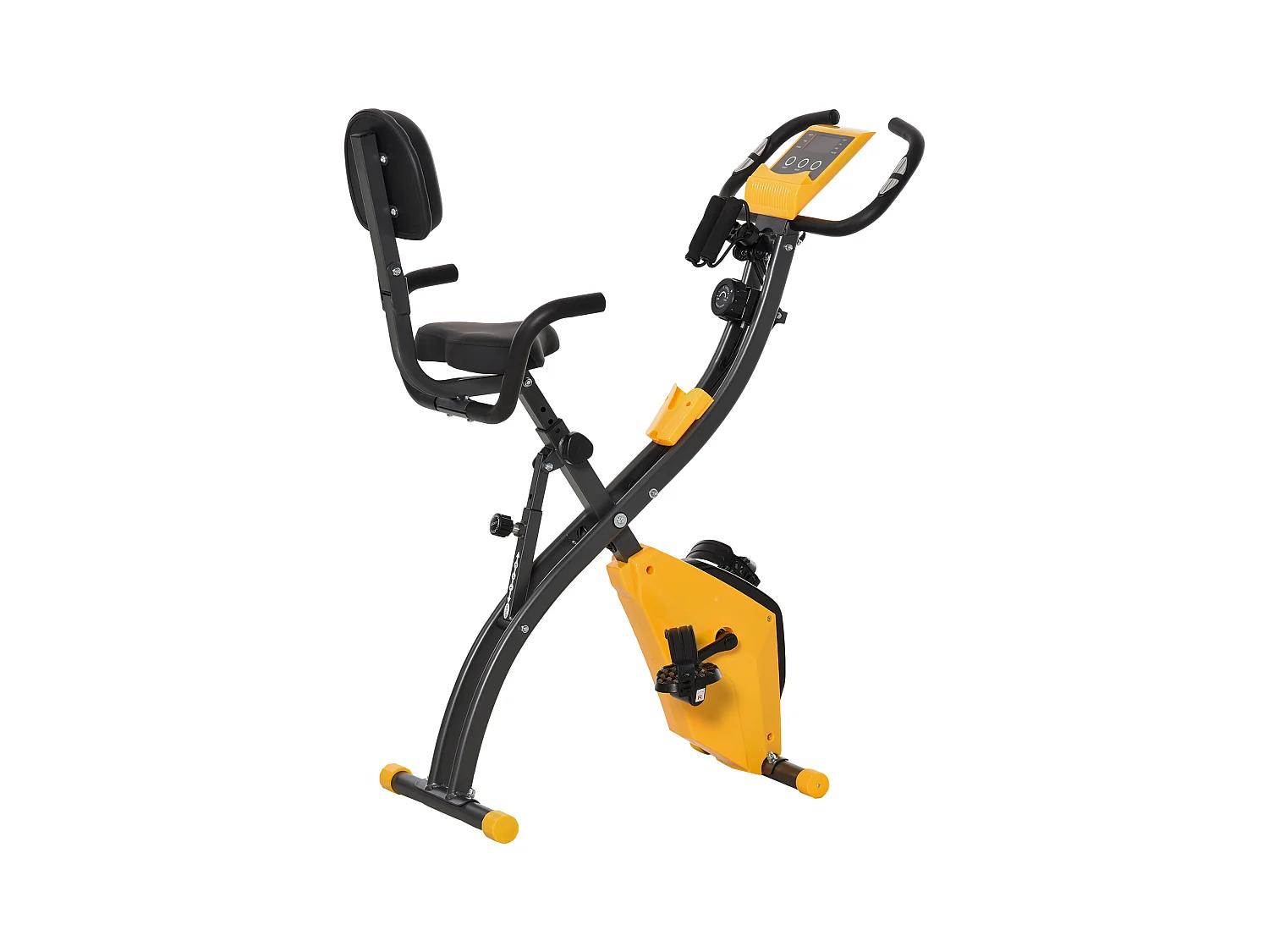 Vélo d'appartement pliant 8 niveaux de résistance selle réglable poignées ergonomiques écran LCD