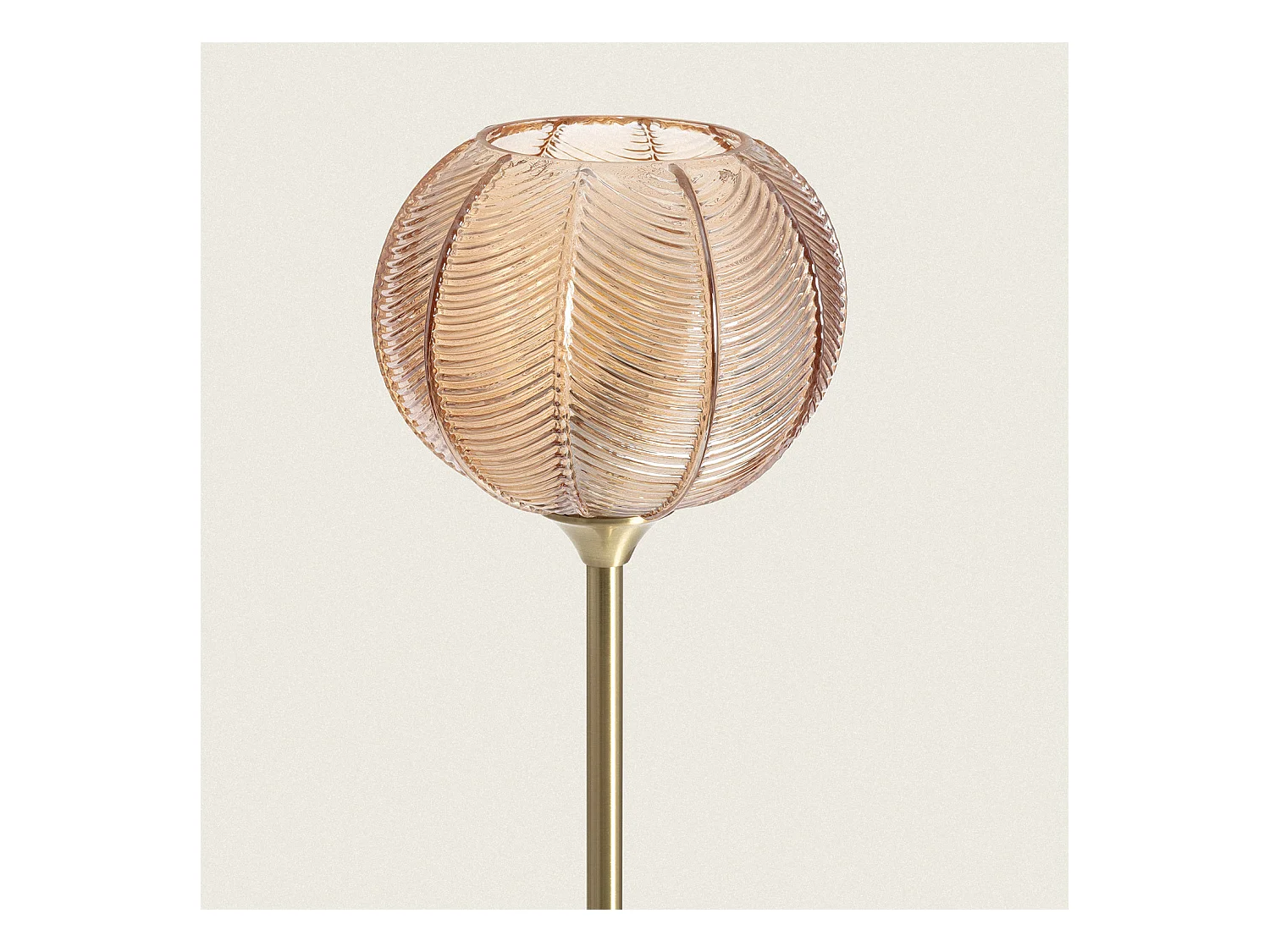 Lampadaire Métal et Verre Klimt  Ambre