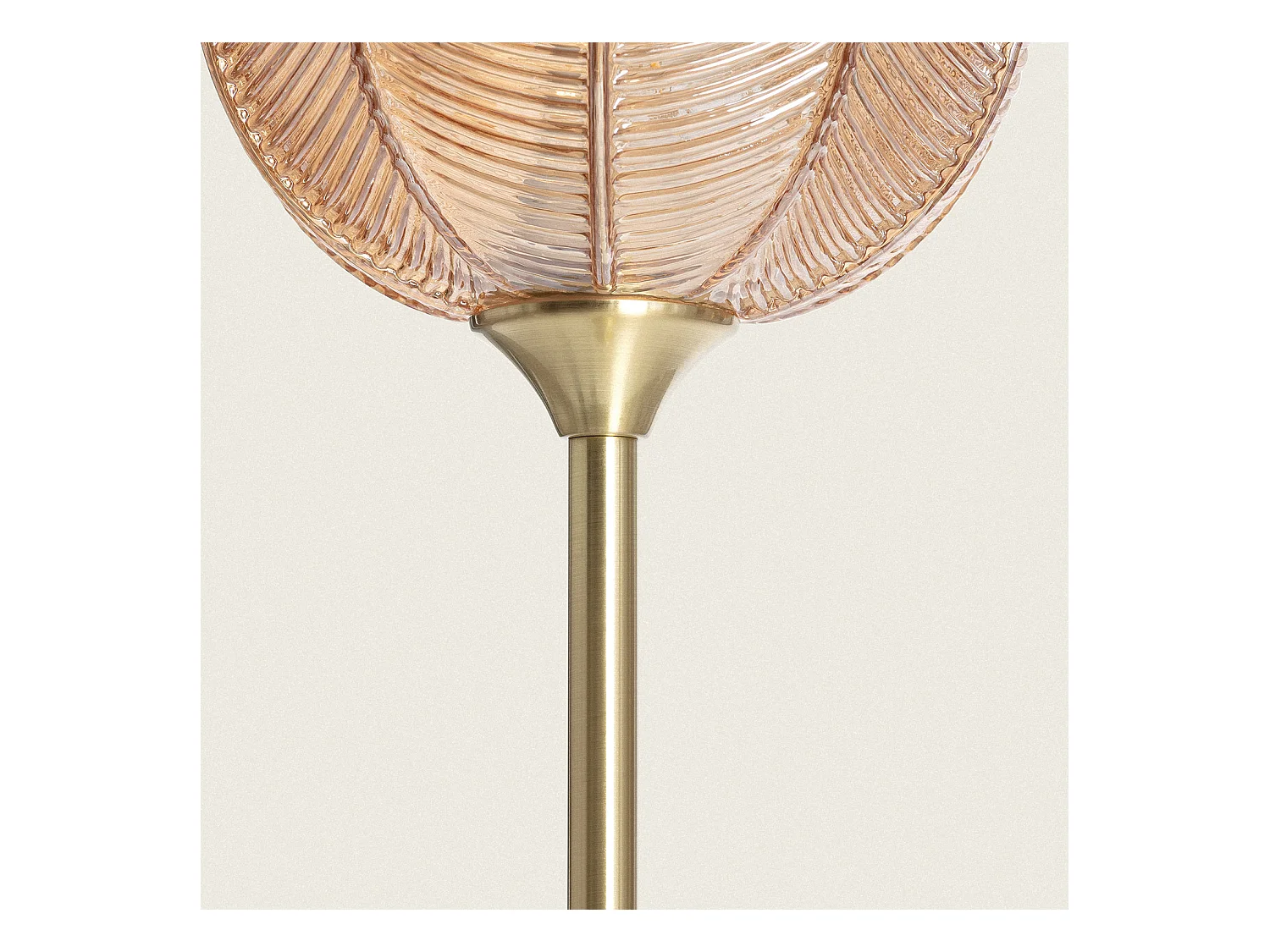 Lampadaire Métal et Verre Klimt  Ambre