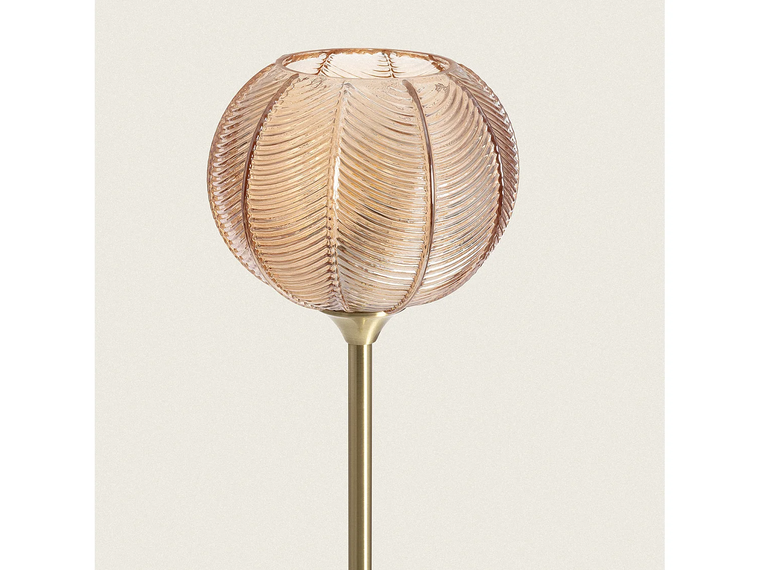 Lampadaire Métal et Verre Klimt  Ambre