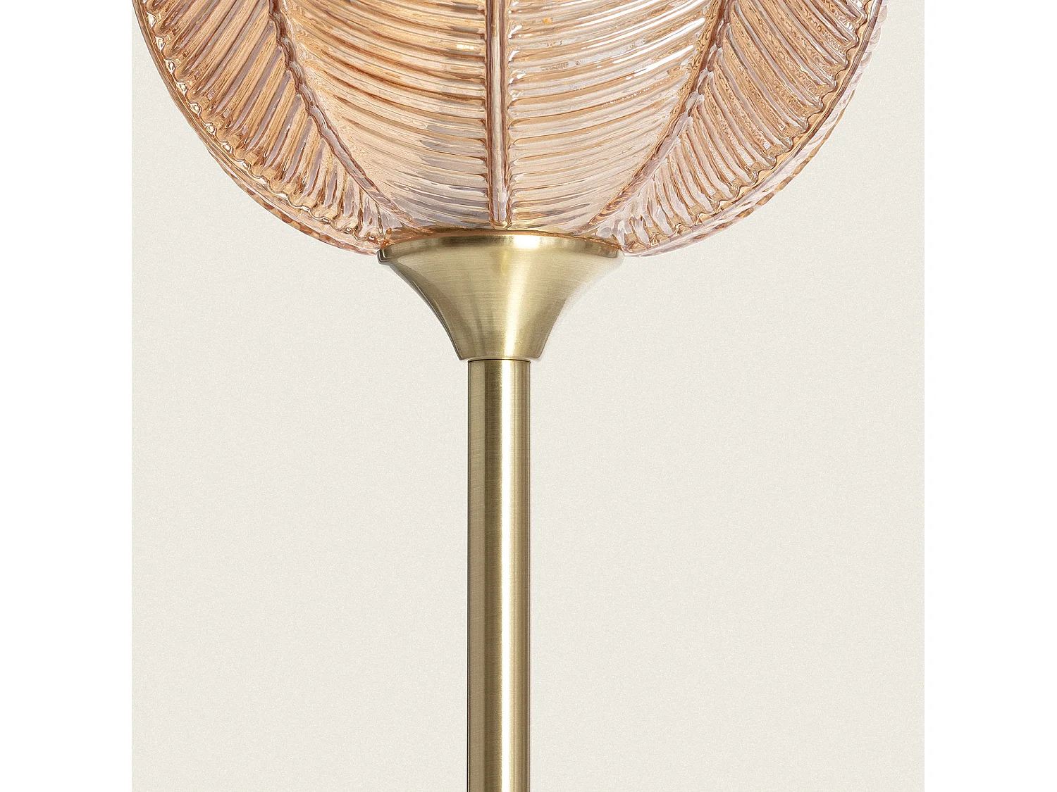 Lampadaire Métal et Verre Klimt  Ambre