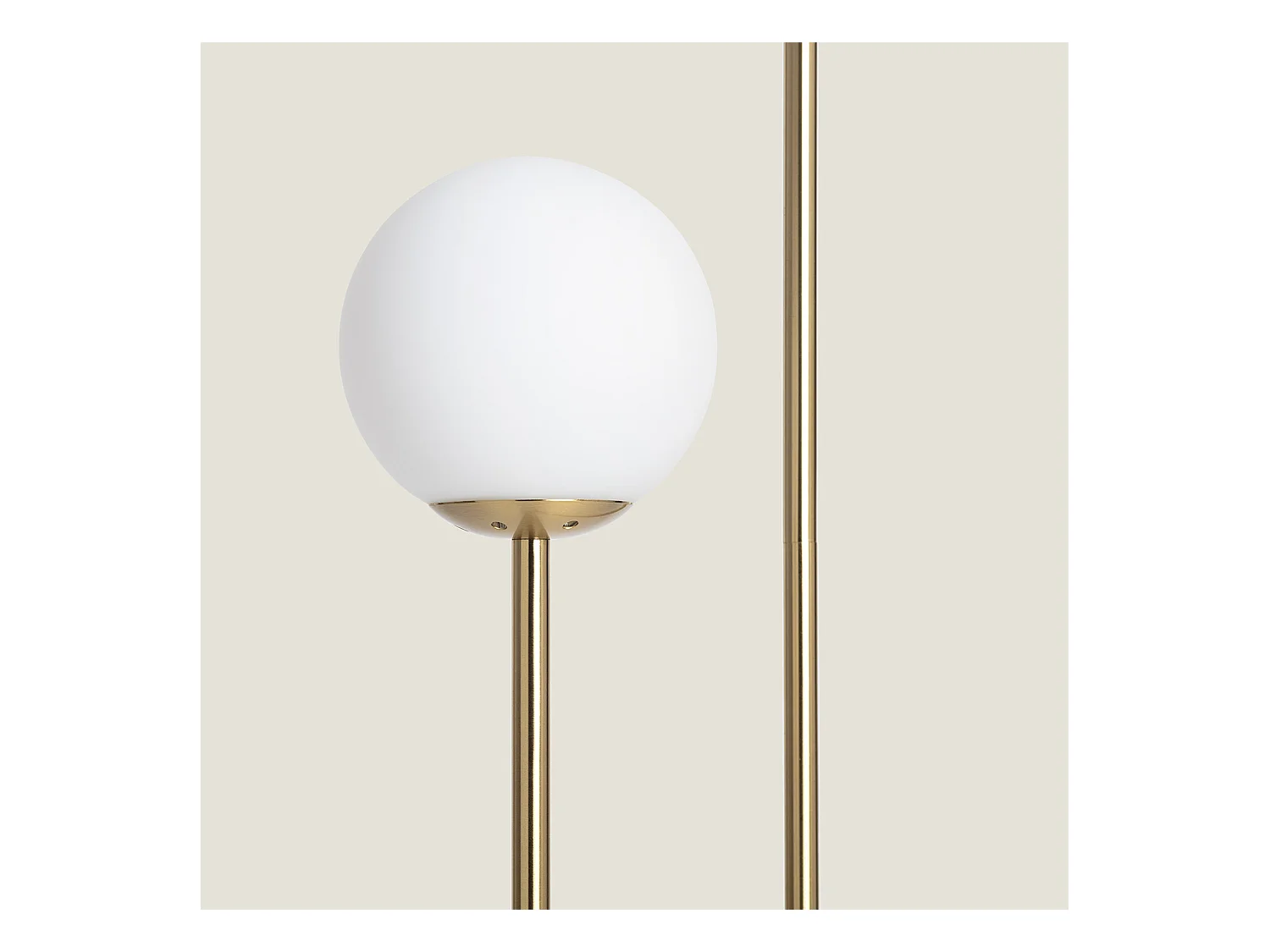 Lampadaire Métal et Verre Moonlight Brass 2 Spots Doré