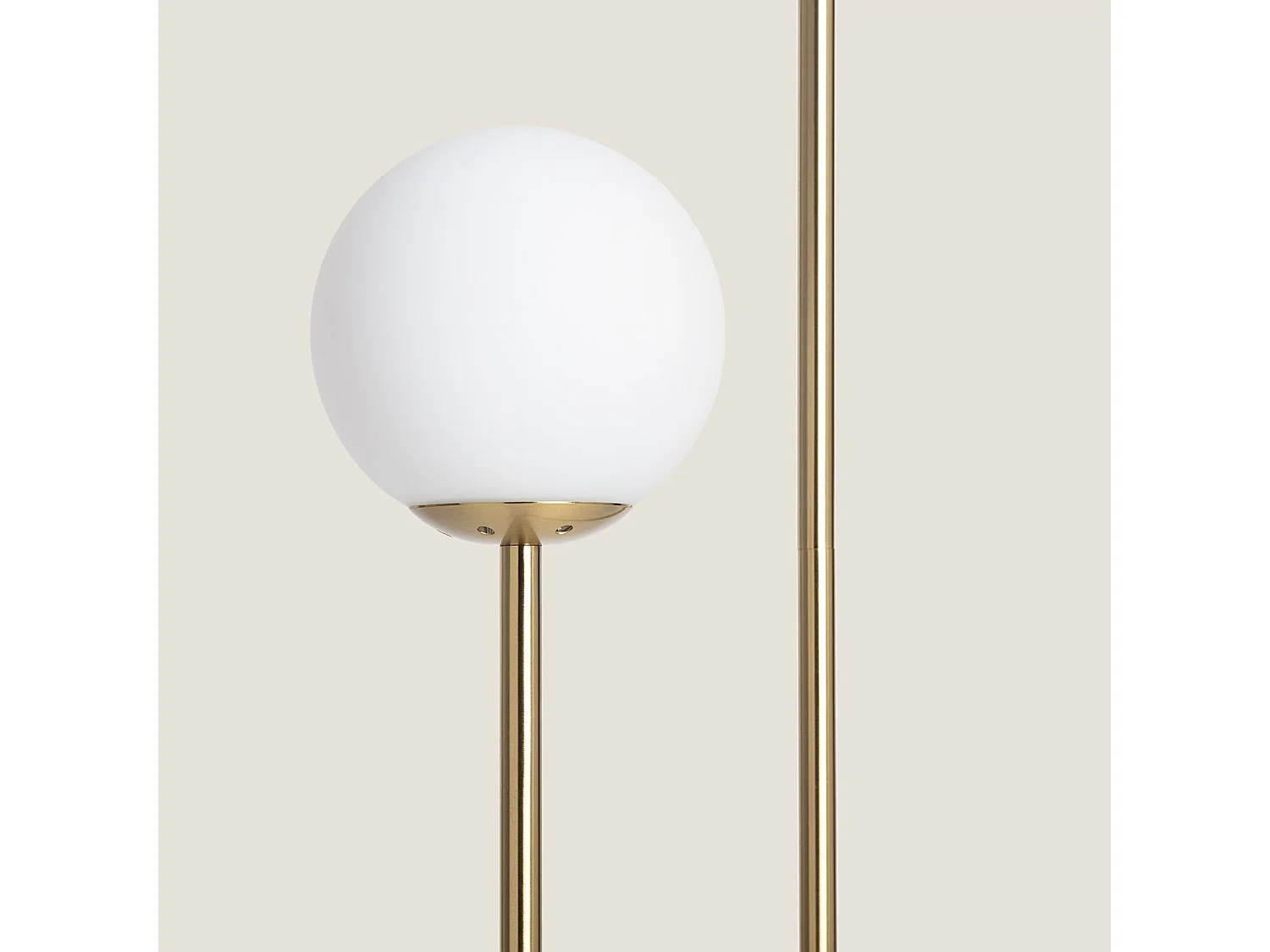Lámpara de Pie Metal y Cristal Moonlight Brass 2 Focos Dorado