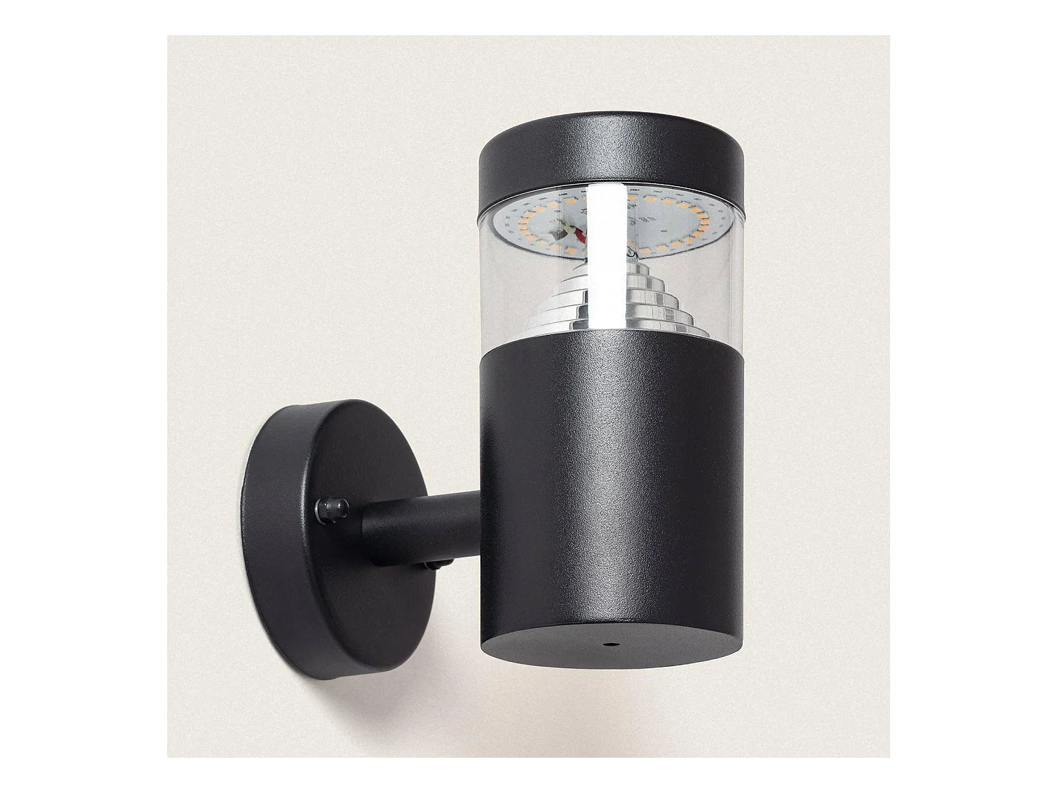 Lampada da Parete per Esterni LED 5W Acciaio Inossidabile Inti Nera 3000K Bianco Caldo