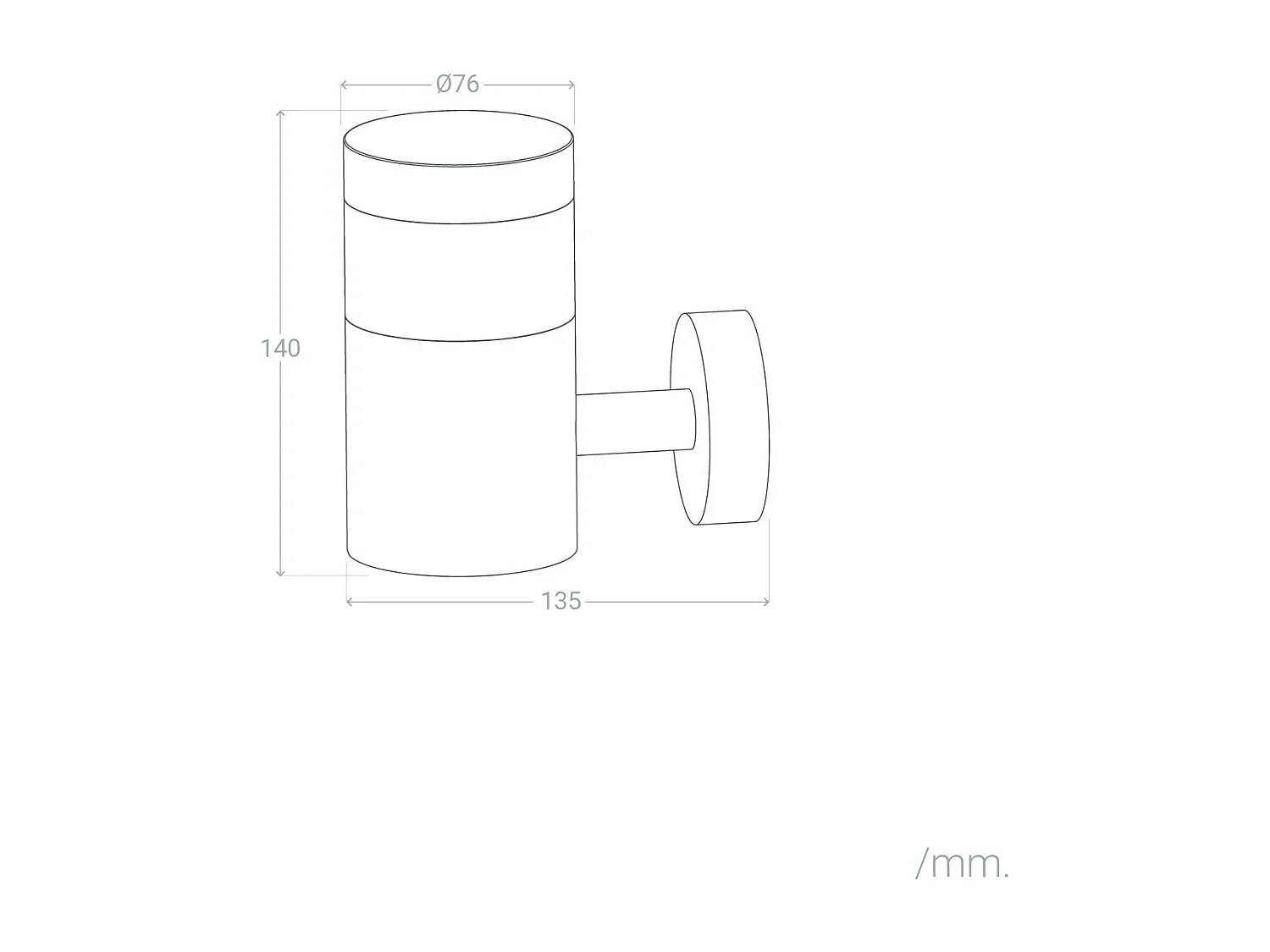 Lampe Murale LED Extérieure 5W Acier Inoxydable Inti Black 3000K Blanc chaud