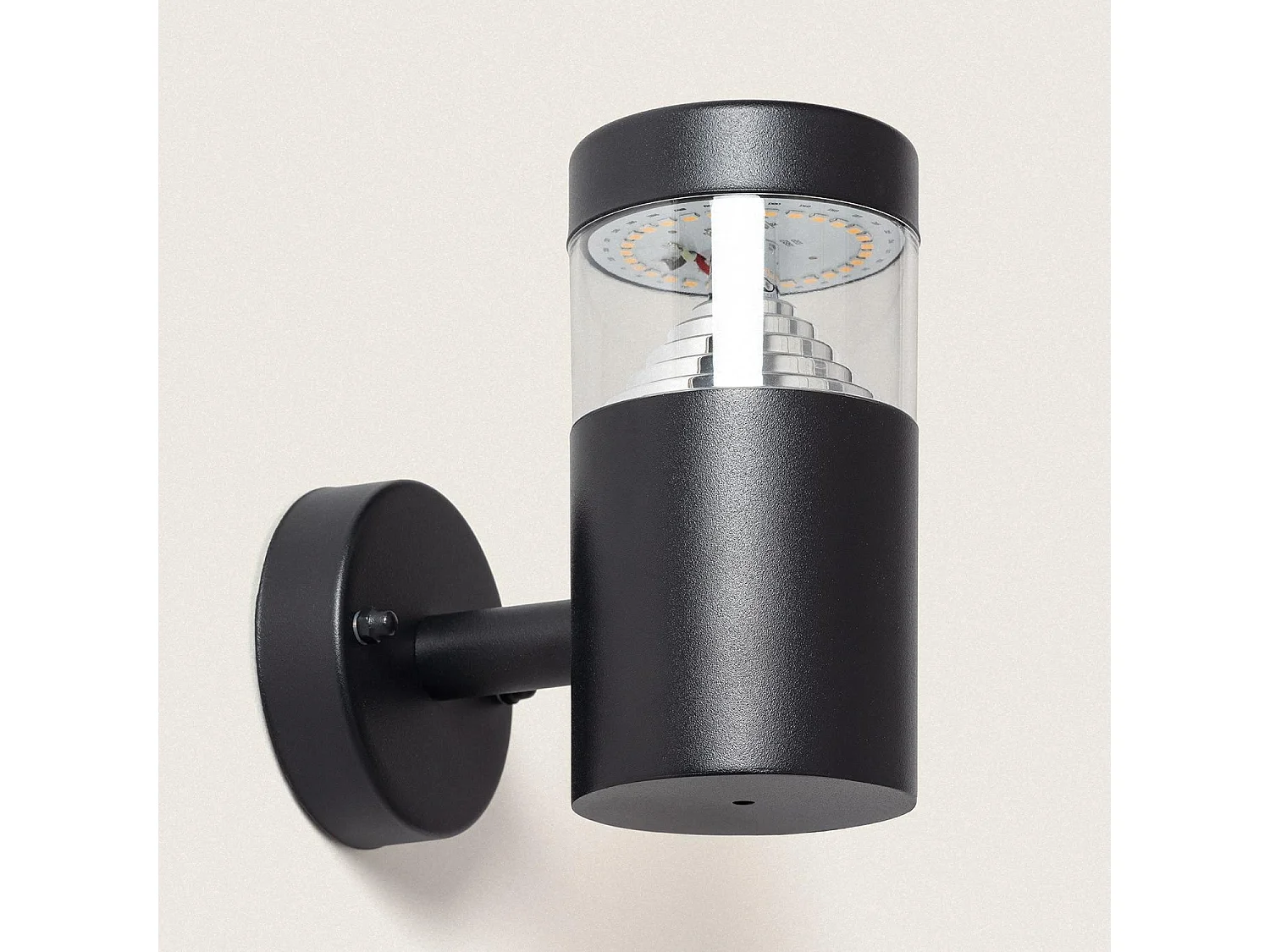 Lampada da Parete per Esterni LED 5W Acciaio Inossidabile Inti Nera 3000K Bianco Caldo