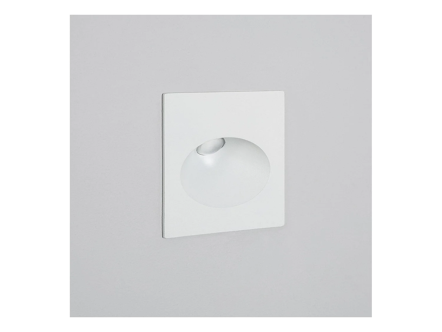 Balise Extérieure Murale LED Encastrable 3W Carrée Coney Blanche 4000K Blanc neutre
