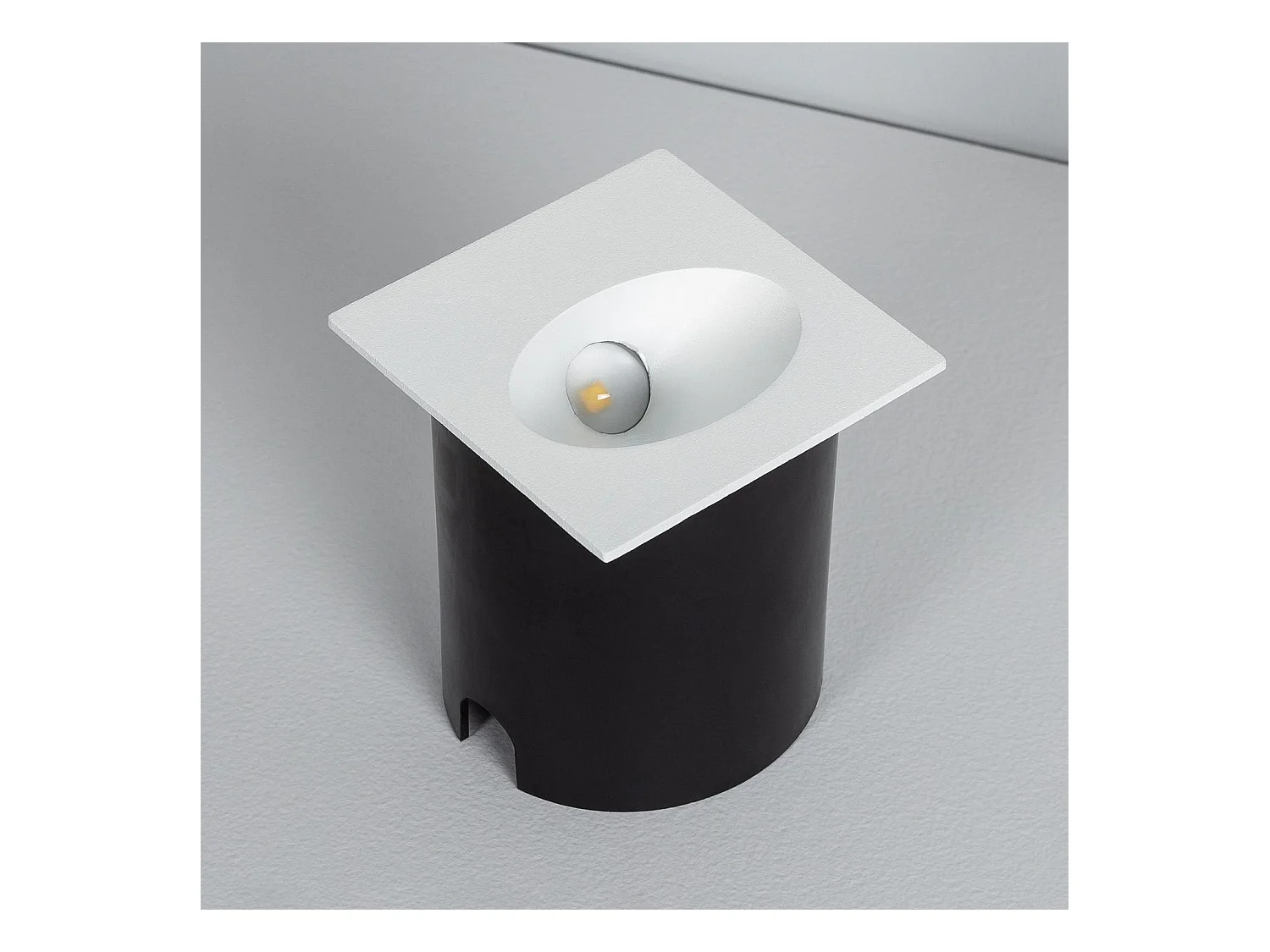 Balise Extérieure Murale LED Encastrable 3W Carrée Coney Blanche 4000K Blanc neutre