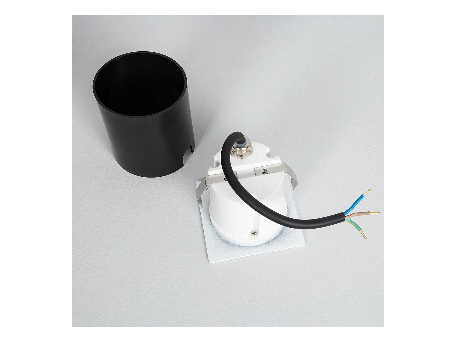 Balise Extérieure Murale LED Encastrable 3W Carrée Coney Blanche 4000K Blanc neutre