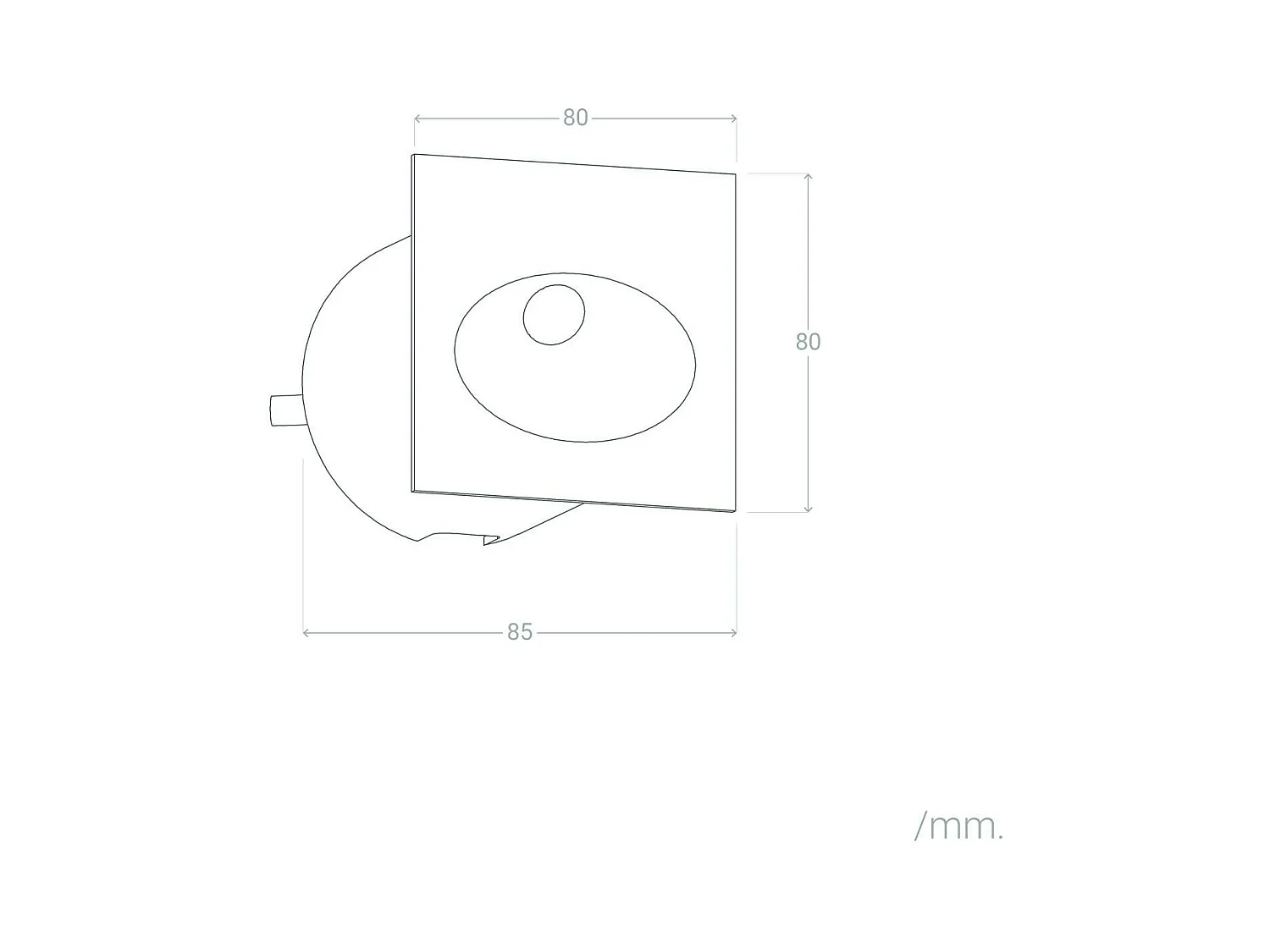 Balise Extérieure Murale LED Encastrable 3W Carrée Coney Blanche 4000K Blanc neutre