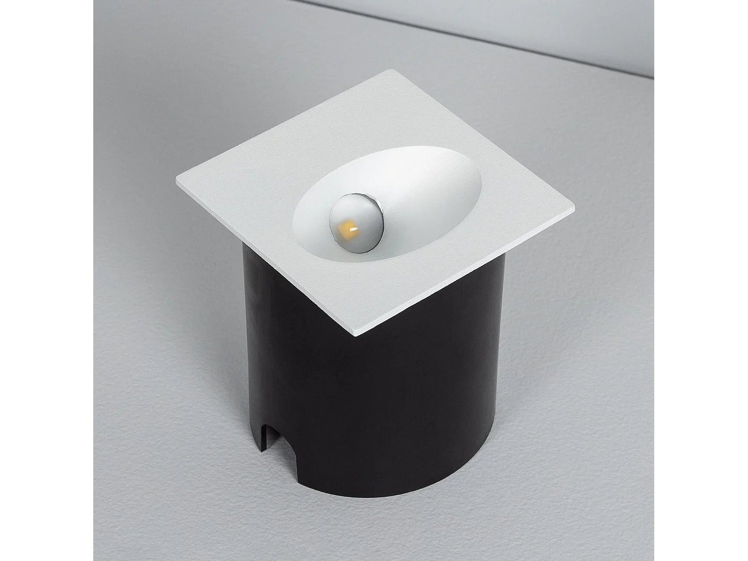 Balise Extérieure Murale LED Encastrable 3W Carrée Coney Blanche 4000K Blanc neutre