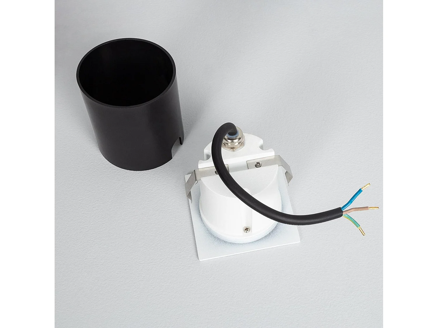 Balise Extérieure Murale LED Encastrable 3W Carrée Coney Blanche 4000K Blanc neutre