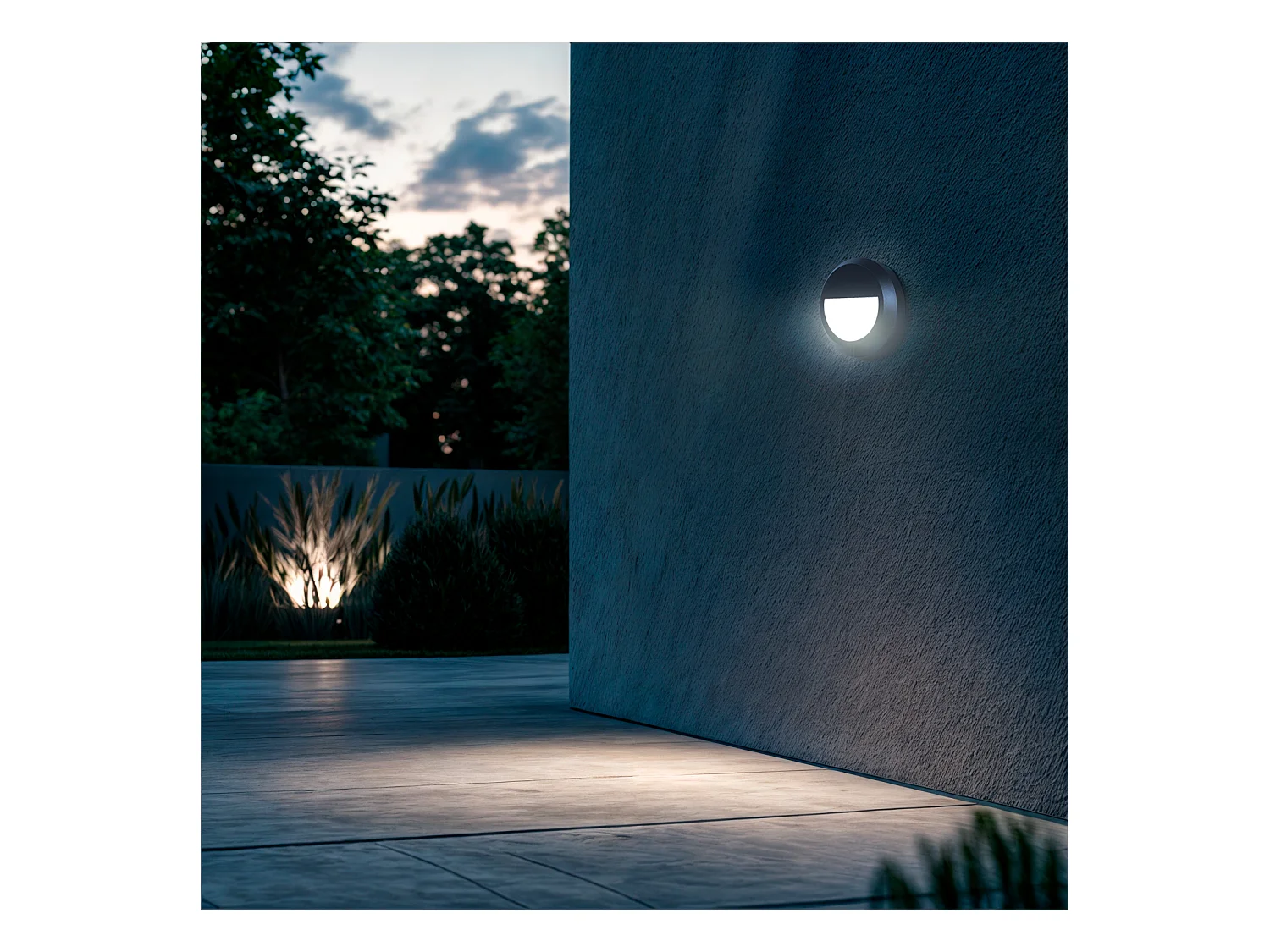 Segnapasso LED per Esterno da Superficie Parete Circolare Antracite Edulis 4000K Bianco Naturale