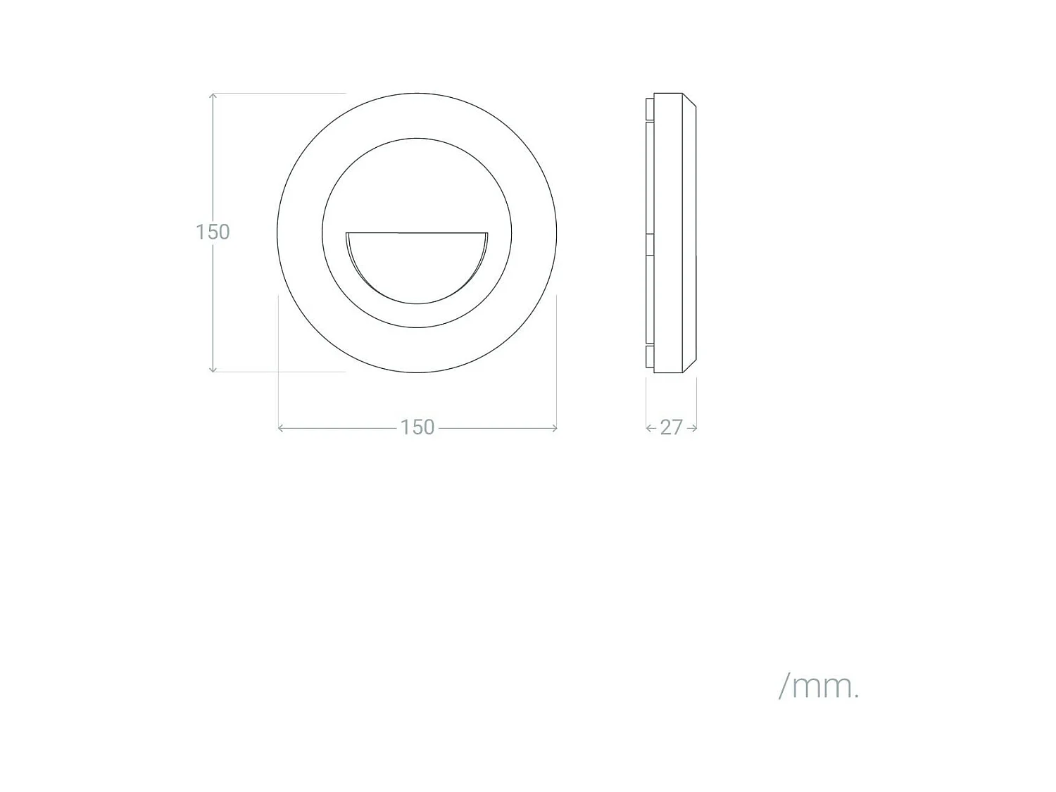 Segnapasso LED per Esterno da Superficie Parete Circolare Antracite Edulis 4000K Bianco Naturale