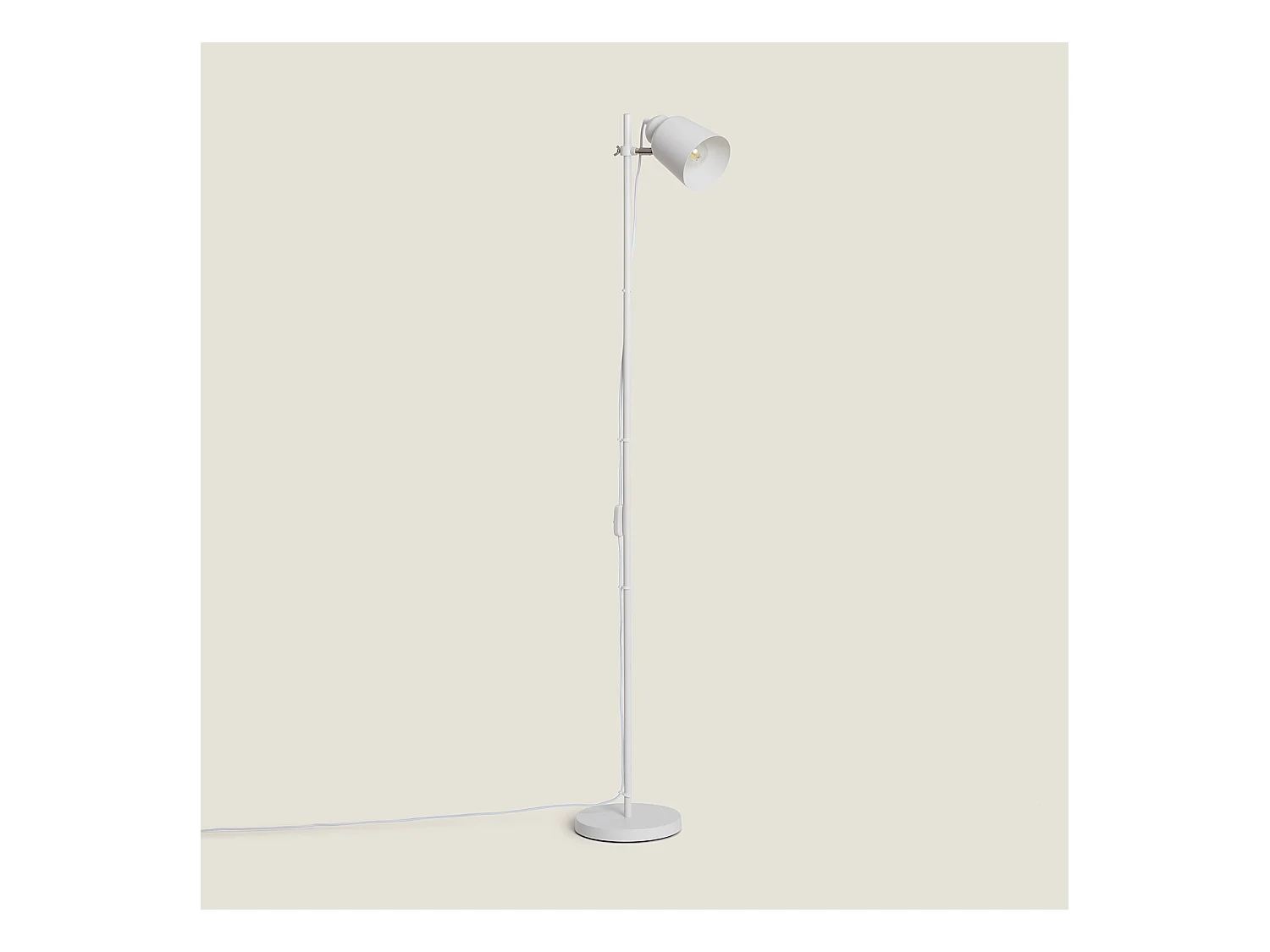 Lampada da Terra in Metallo Ulux Bianco