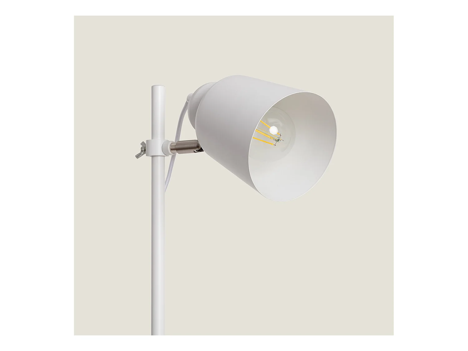 Lampada da Terra in Metallo Ulux Bianco