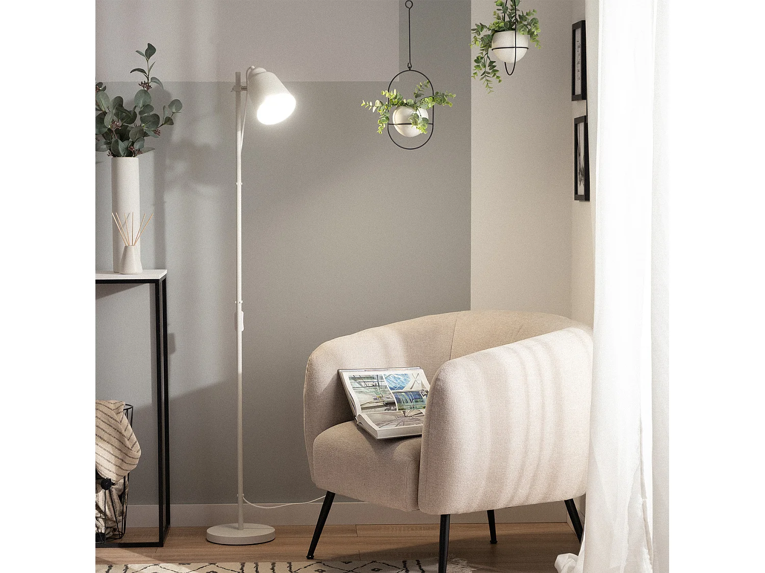 Lampadaire Métal Ulux Blanc