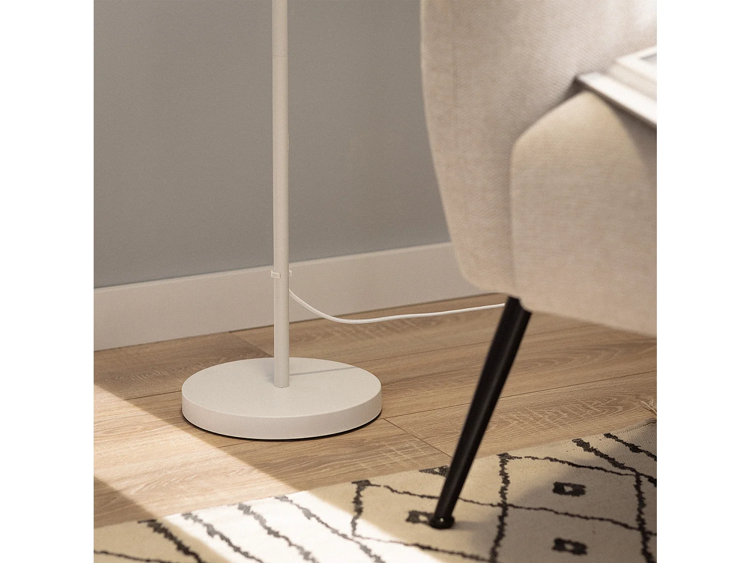 Lampada da Terra in Metallo Ulux Bianco