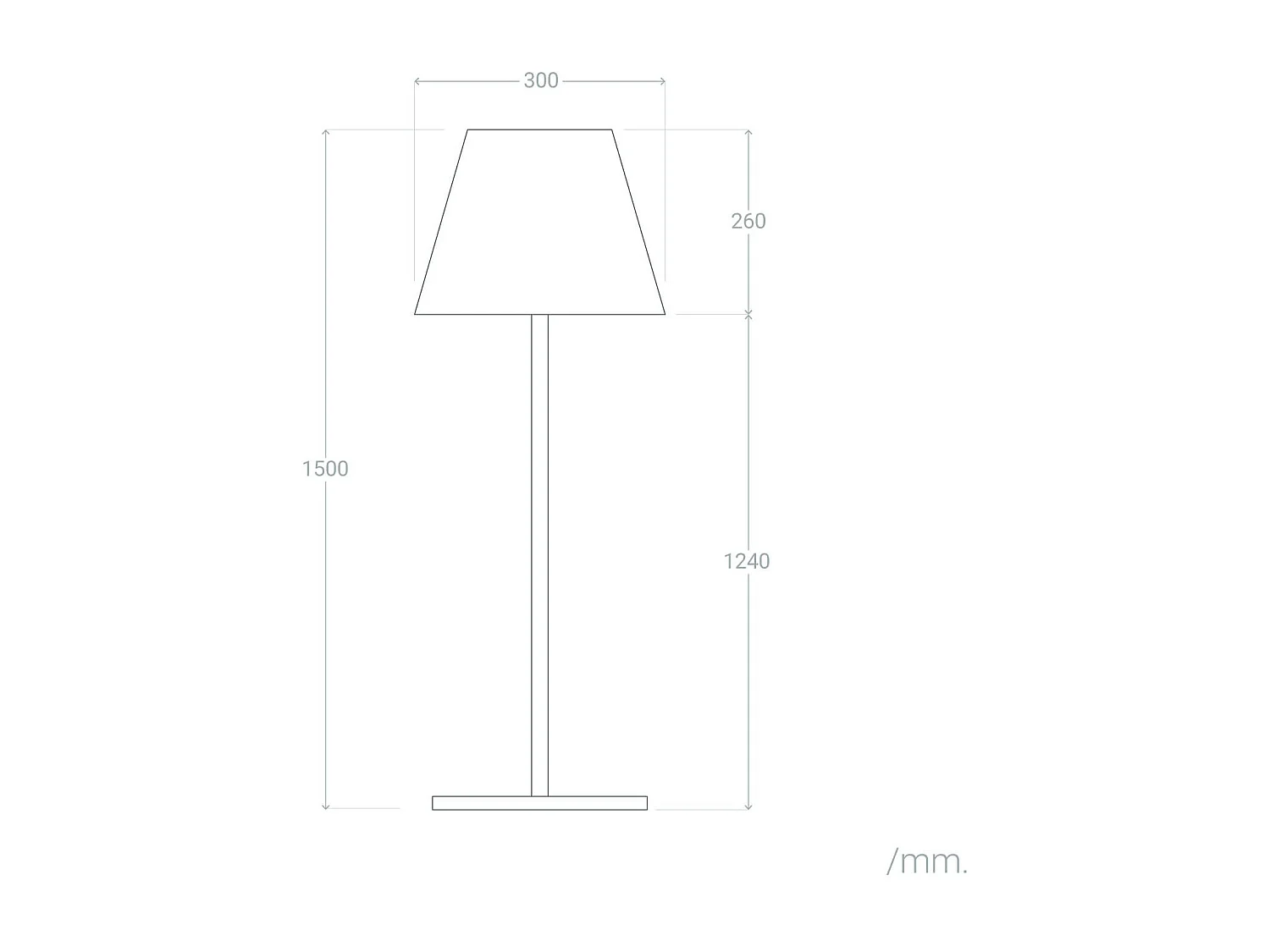 Lampadaire Extérieur Aluminium Maipo Noir