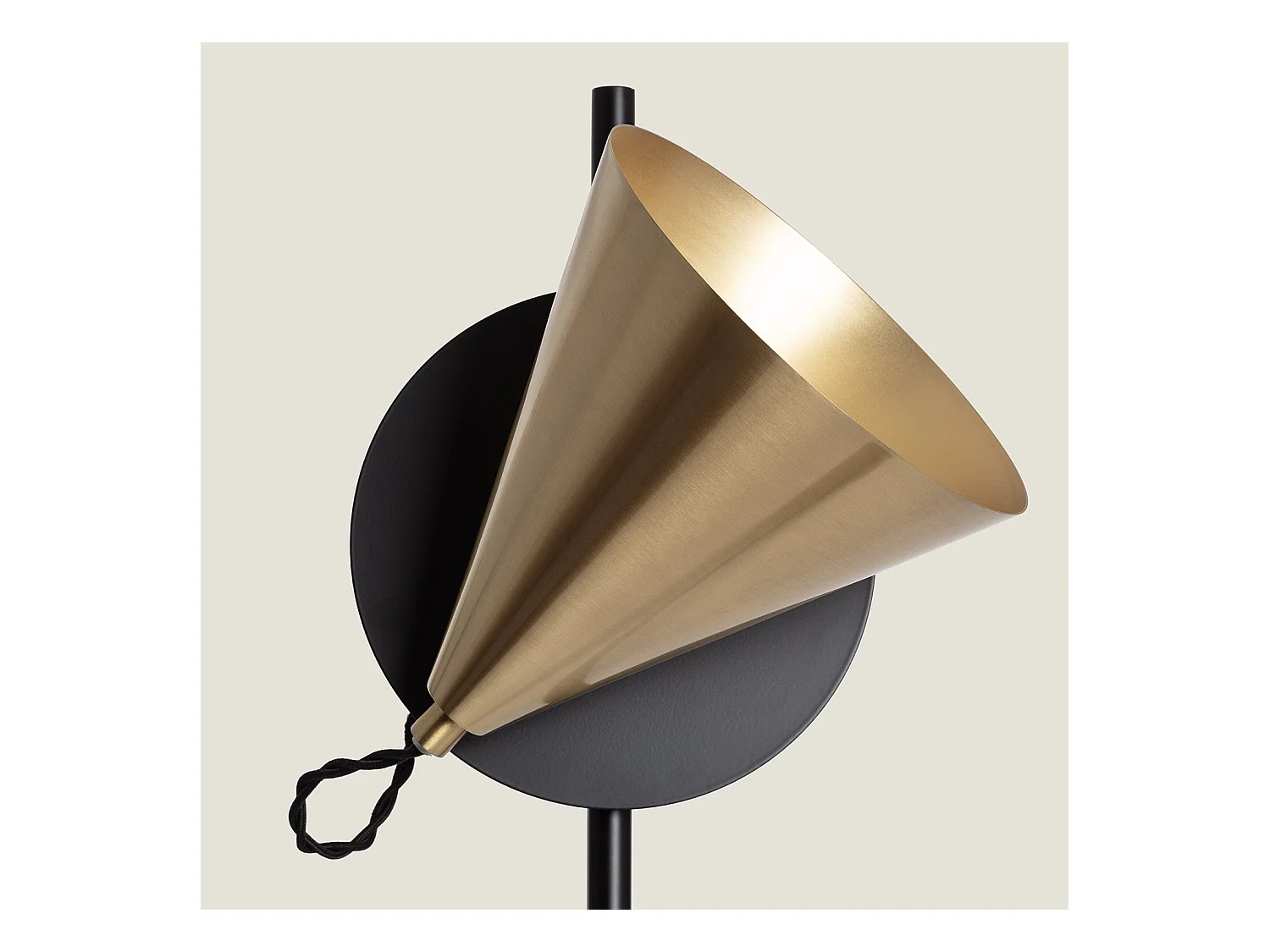 Lampada da Tera in Metallo Liceo Nero - Oro