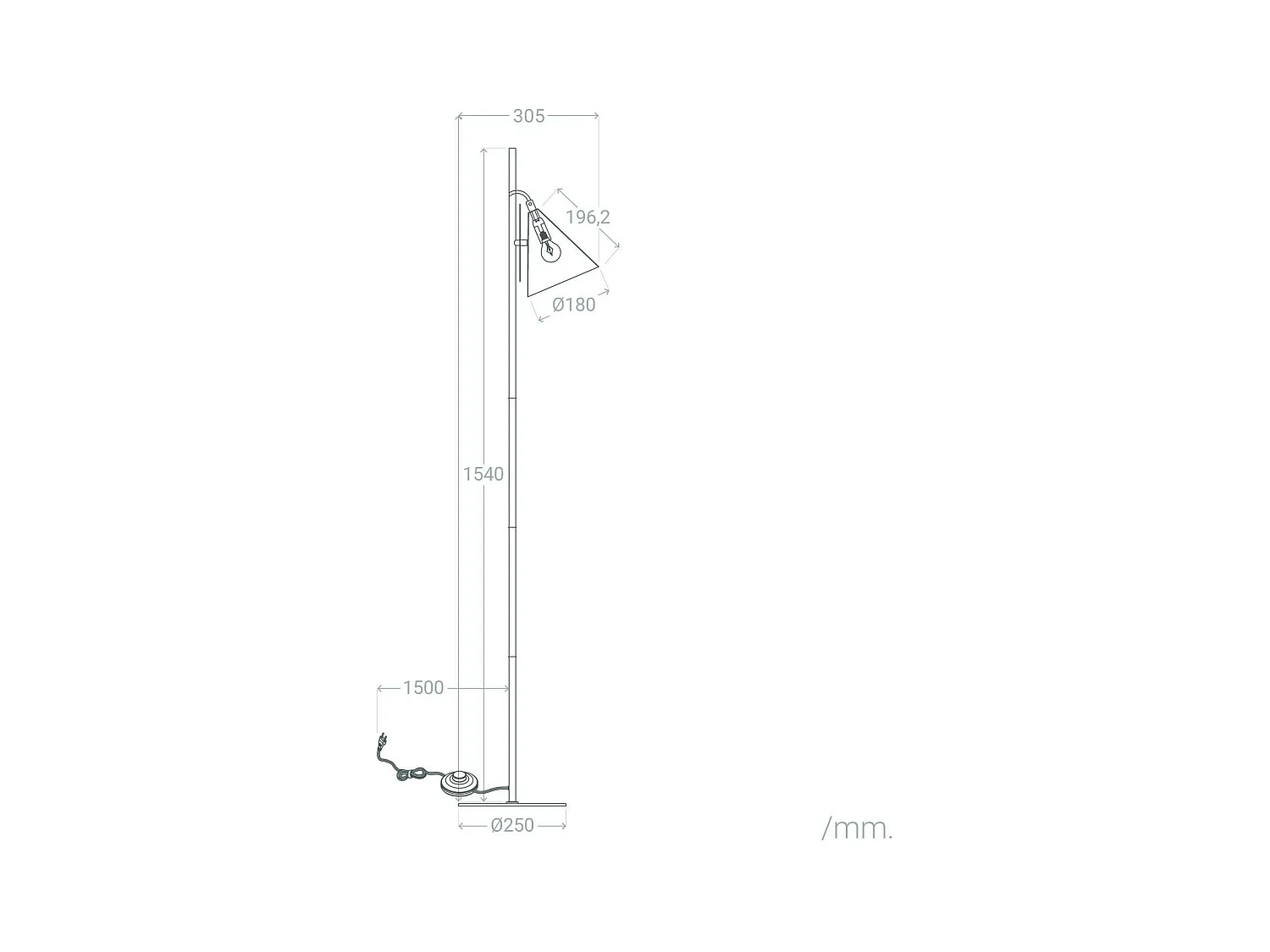 Lampada da Tera in Metallo Liceo Nero - Oro