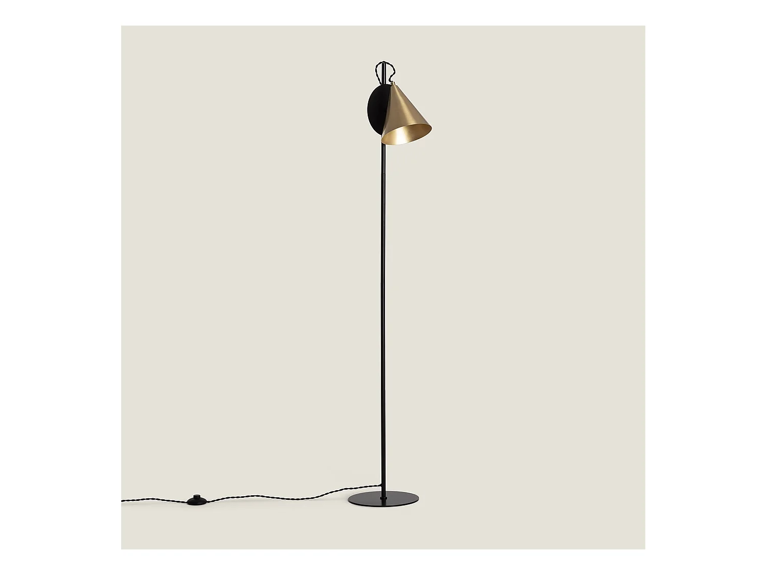 Lampadaire Métal Liceo  Noir- Doré