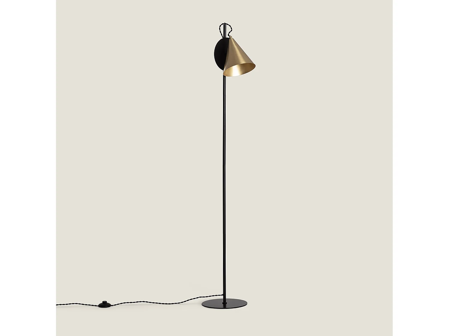 Lampada da Tera in Metallo Liceo Nero - Oro