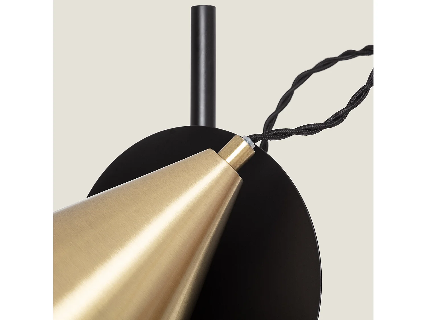 Lampada da Tera in Metallo Liceo Nero - Oro