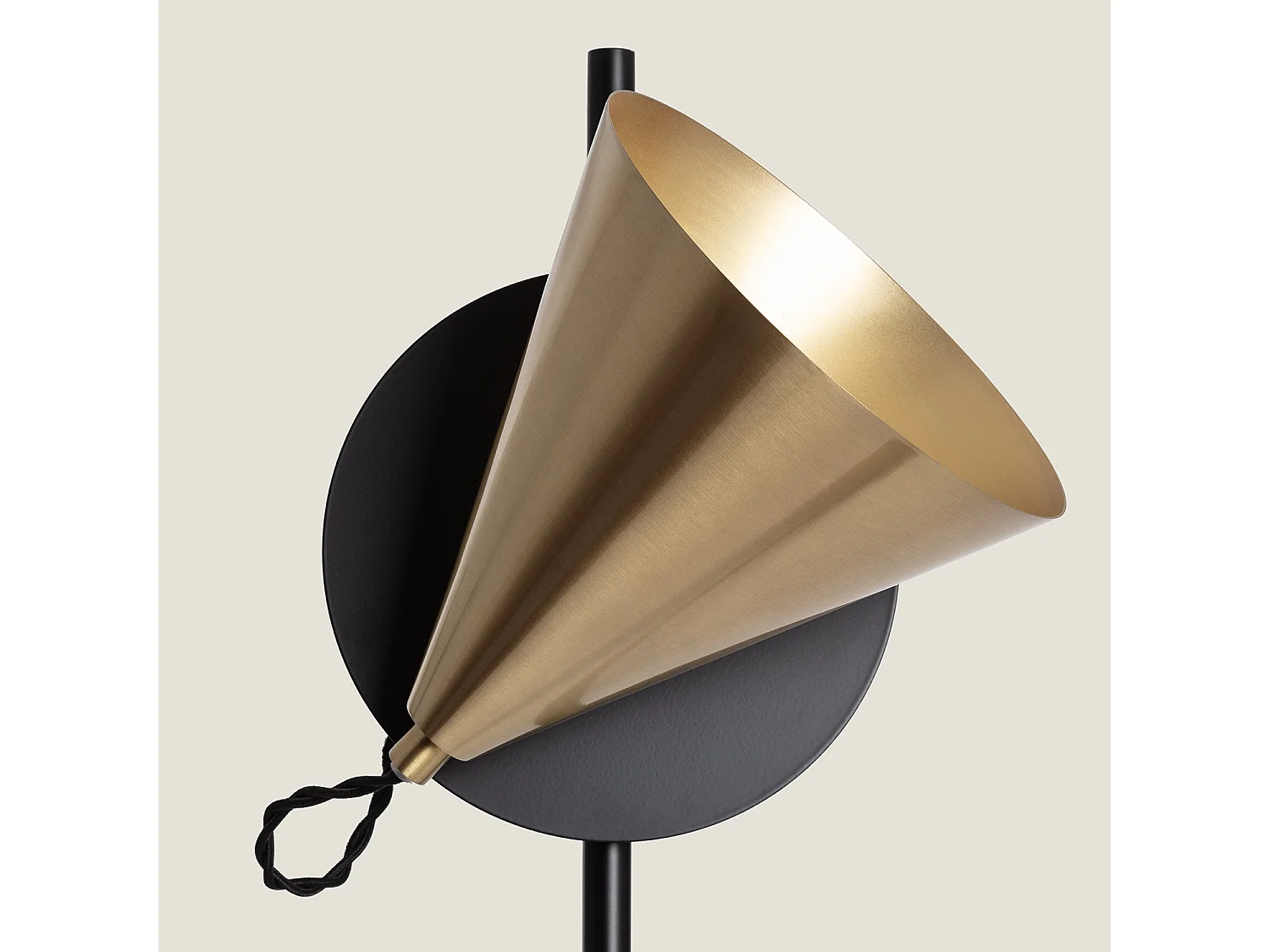 Lampada da Tera in Metallo Liceo Nero - Oro