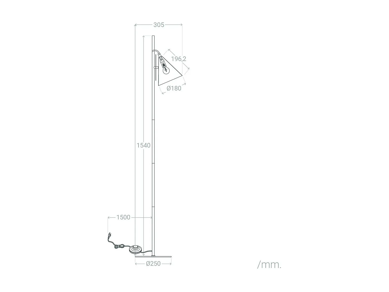 Lampada da Tera in Metallo Liceo Nero - Oro
